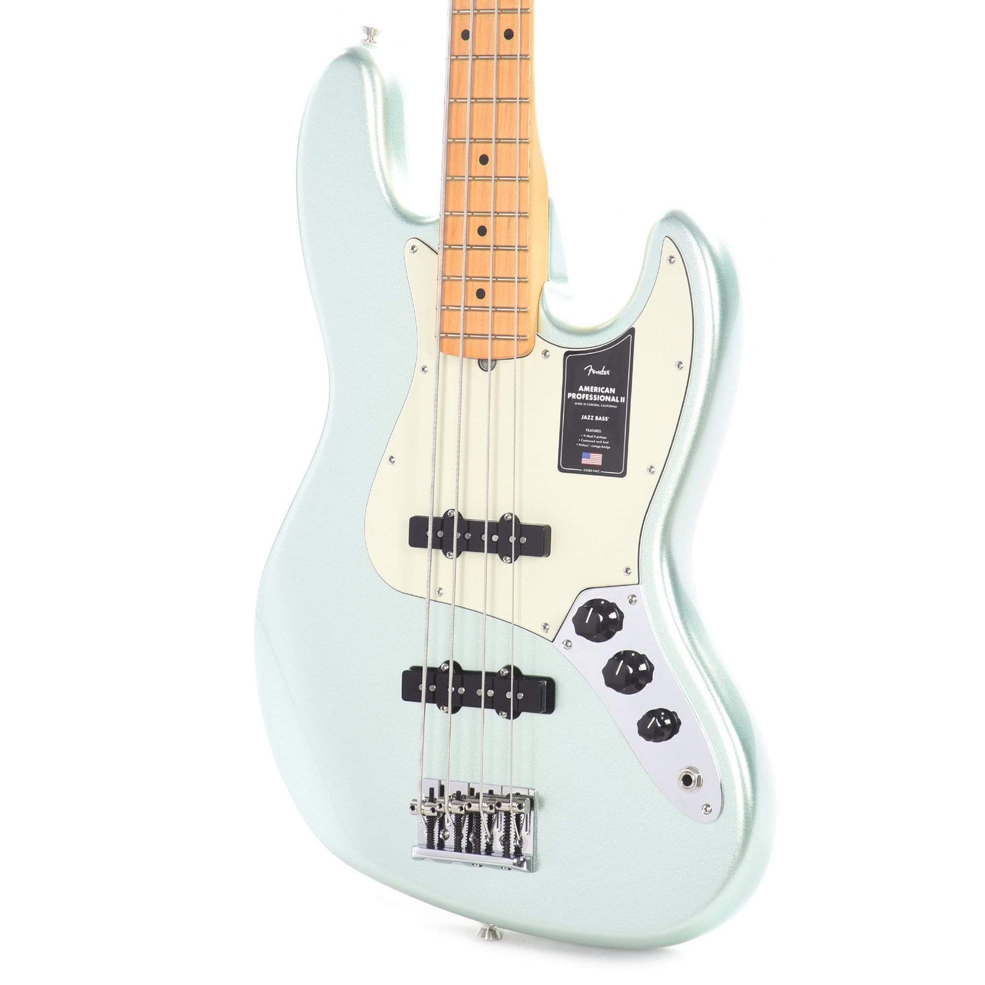 Fender American Professional II Jazz Bass Mystic Surf Green Bass Guitars / 4-String