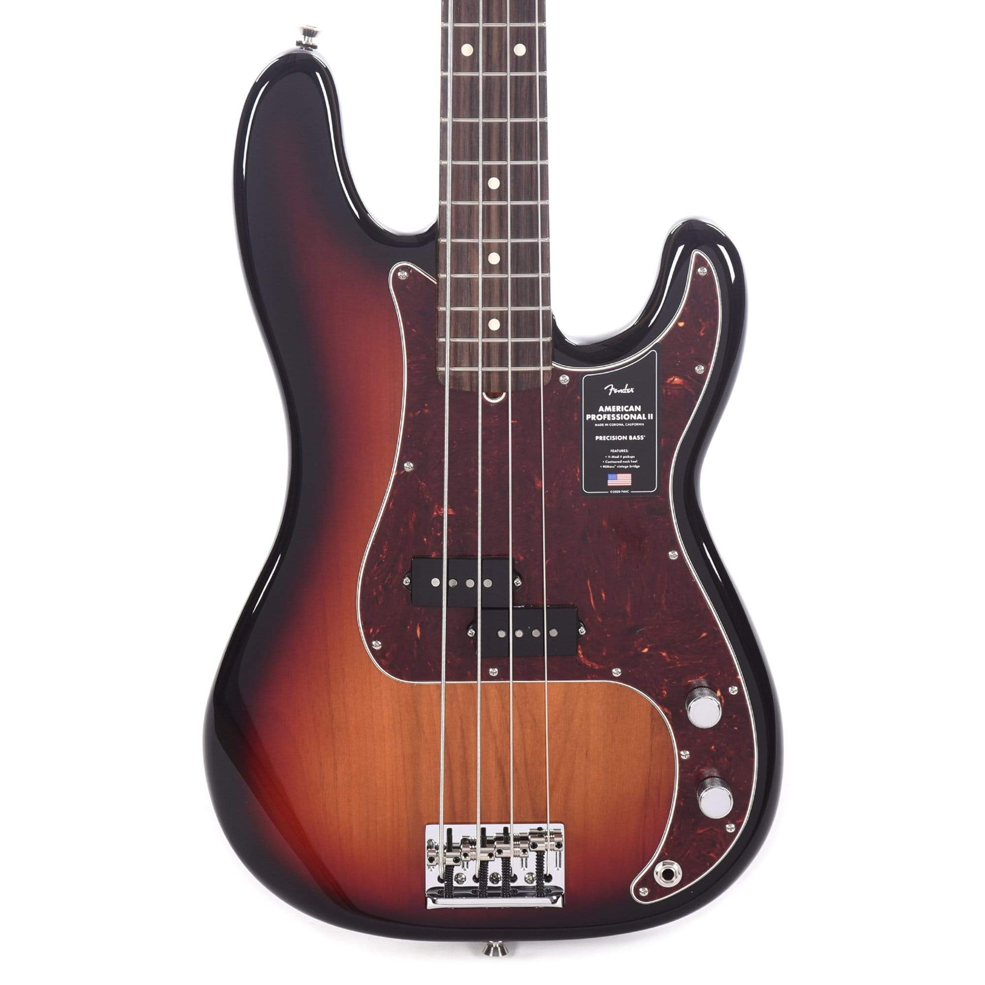 Fender American Professional II Precision Bass 3-Tone Sunburst Bass Guitars / 4-String