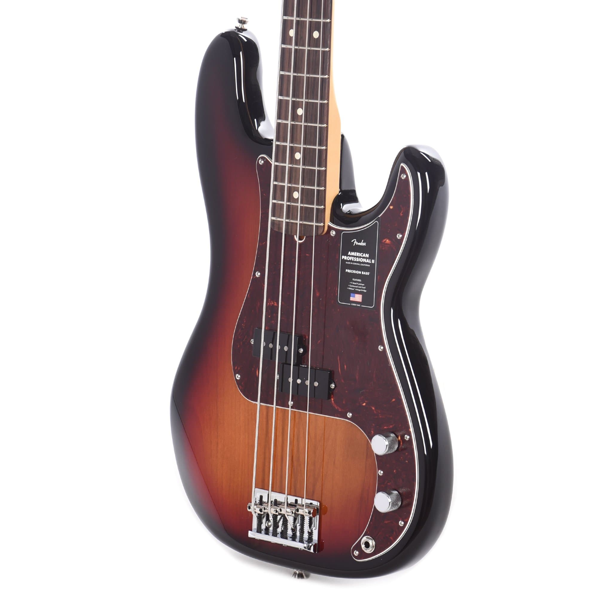 Fender American Professional II Precision Bass 3-Tone Sunburst Bass Guitars / 4-String