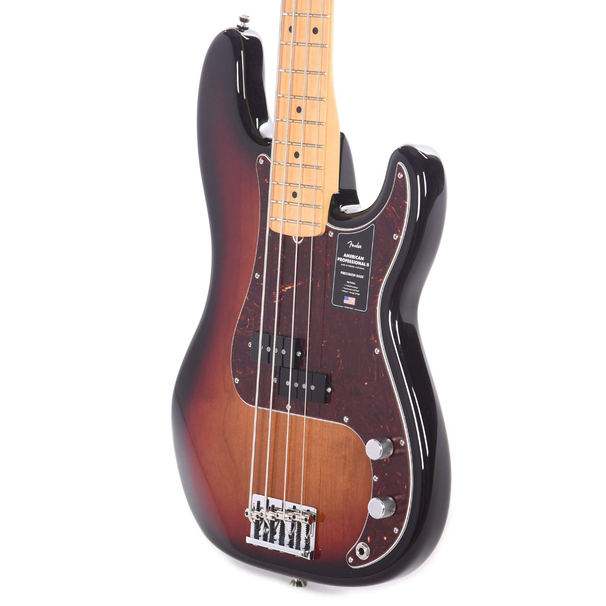 Fender American Professional II Precision Bass 3-Tone Sunburst Bass Guitars / 4-String