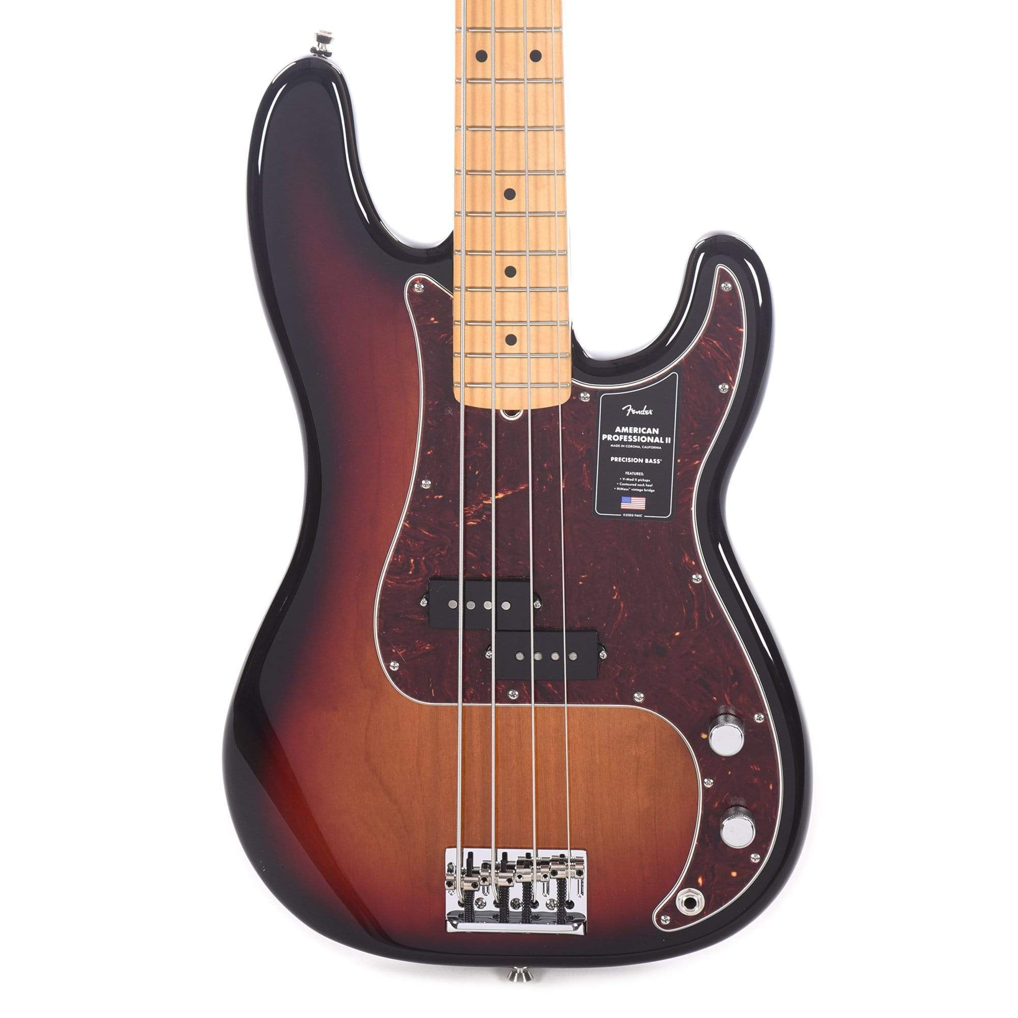 Fender American Professional II Precision Bass 3-Tone Sunburst Bass Guitars / 4-String