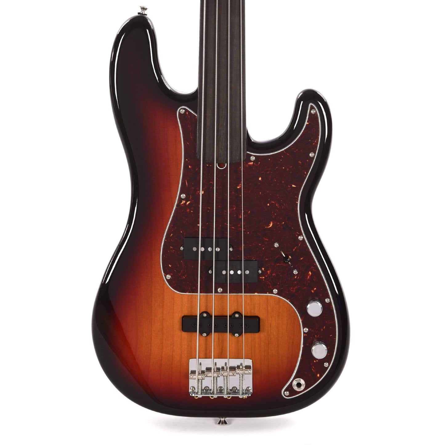 Fender Artist Tony Franklin Fretless Precision Bass 3-Tone Sunburst Bass Guitars / 4-String