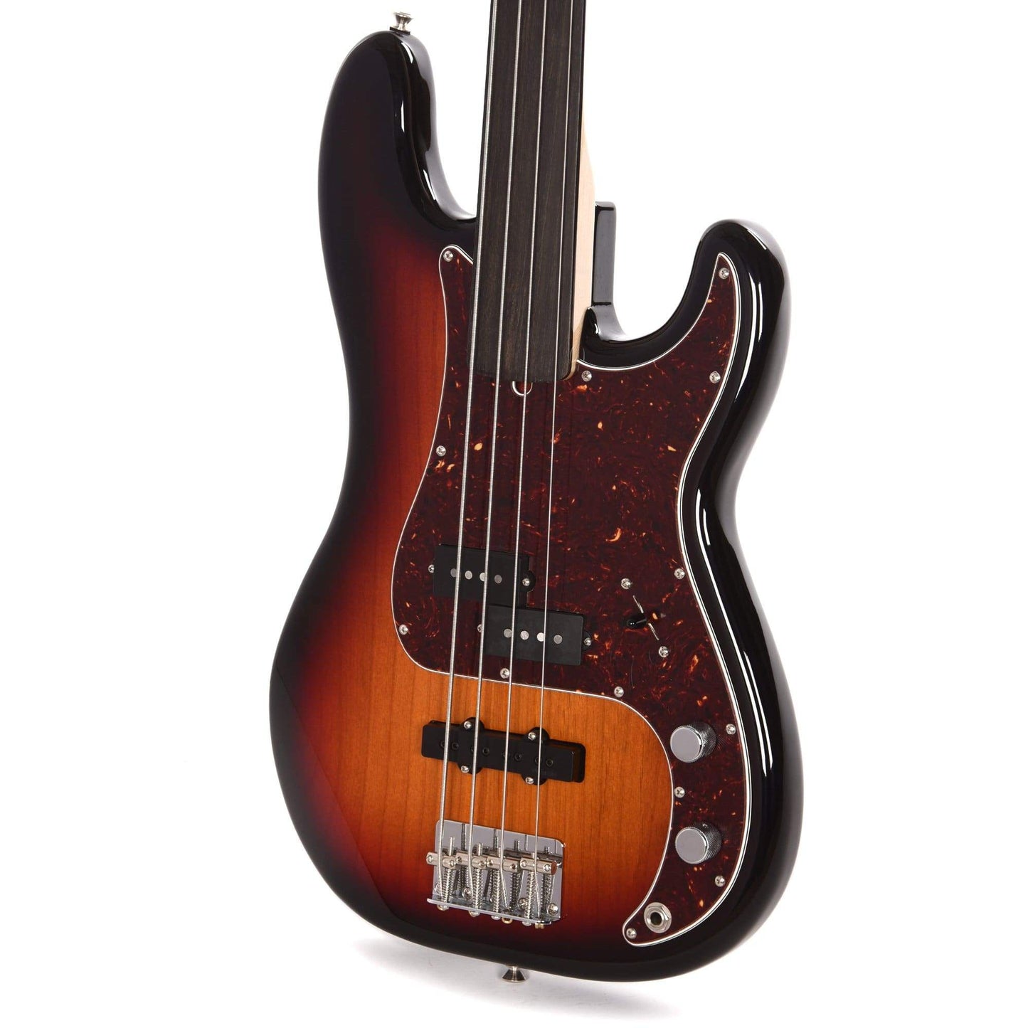 Fender Artist Tony Franklin Fretless Precision Bass 3-Tone Sunburst Bass Guitars / 4-String