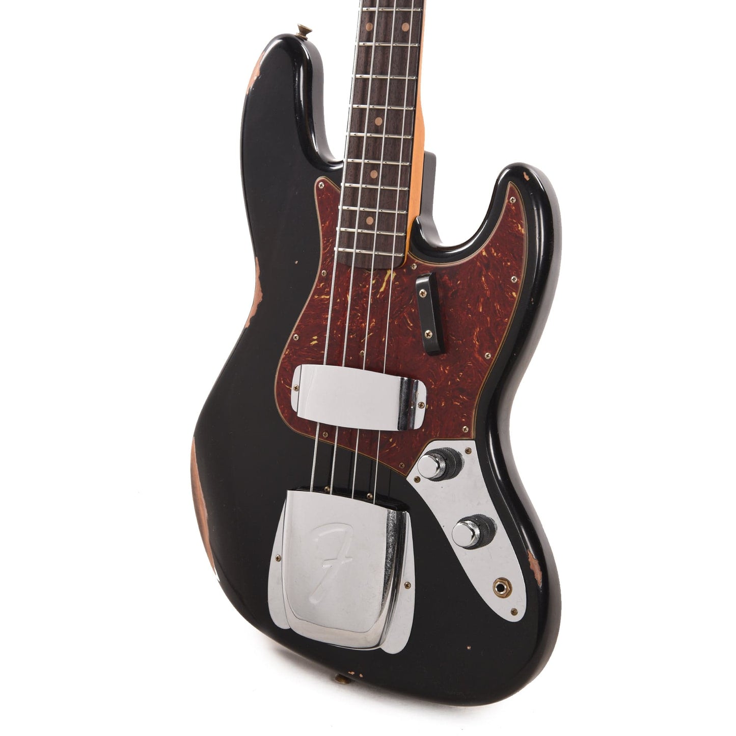 Fender Custom Shop 1962 Jazz Bass Relic Aged Black Bass Guitars / 4-String