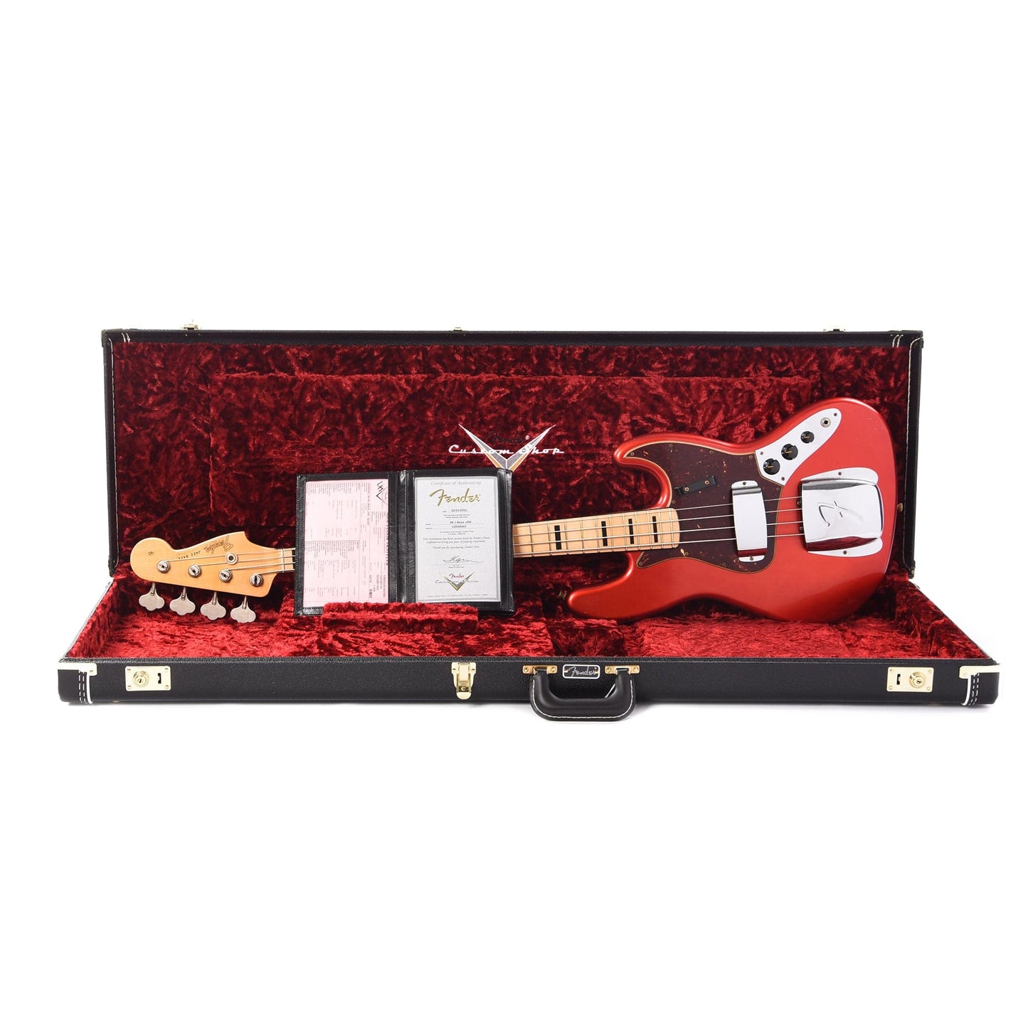 Fender Custom Shop 1968 Jazz Bass Journeyman Relic Aged Candy Apple Red Bass Guitars / 4-String