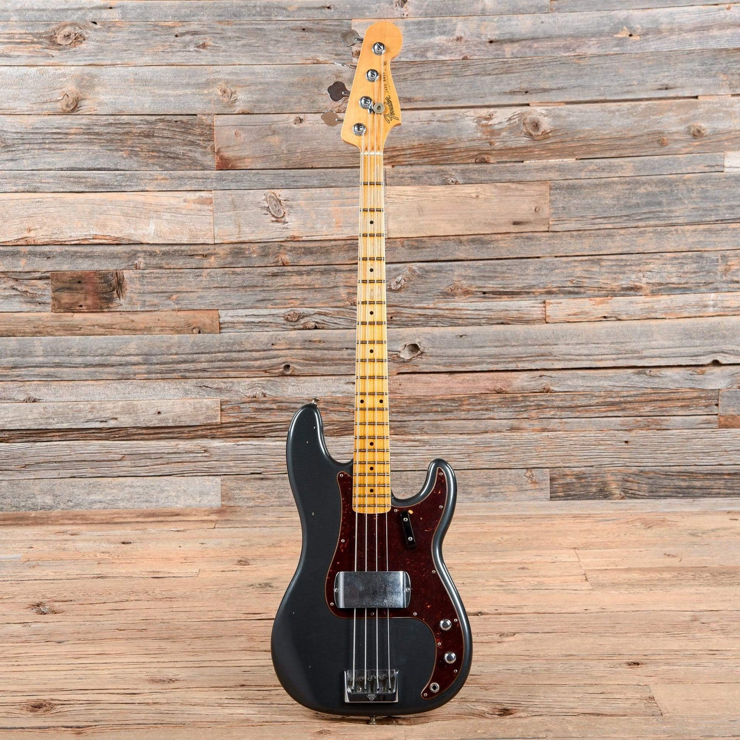 Fender Custom Shop 2019 Postmodern Bass Journeyman Relic Aged Charcoal Frost Metallic Bass Guitars / 4-String