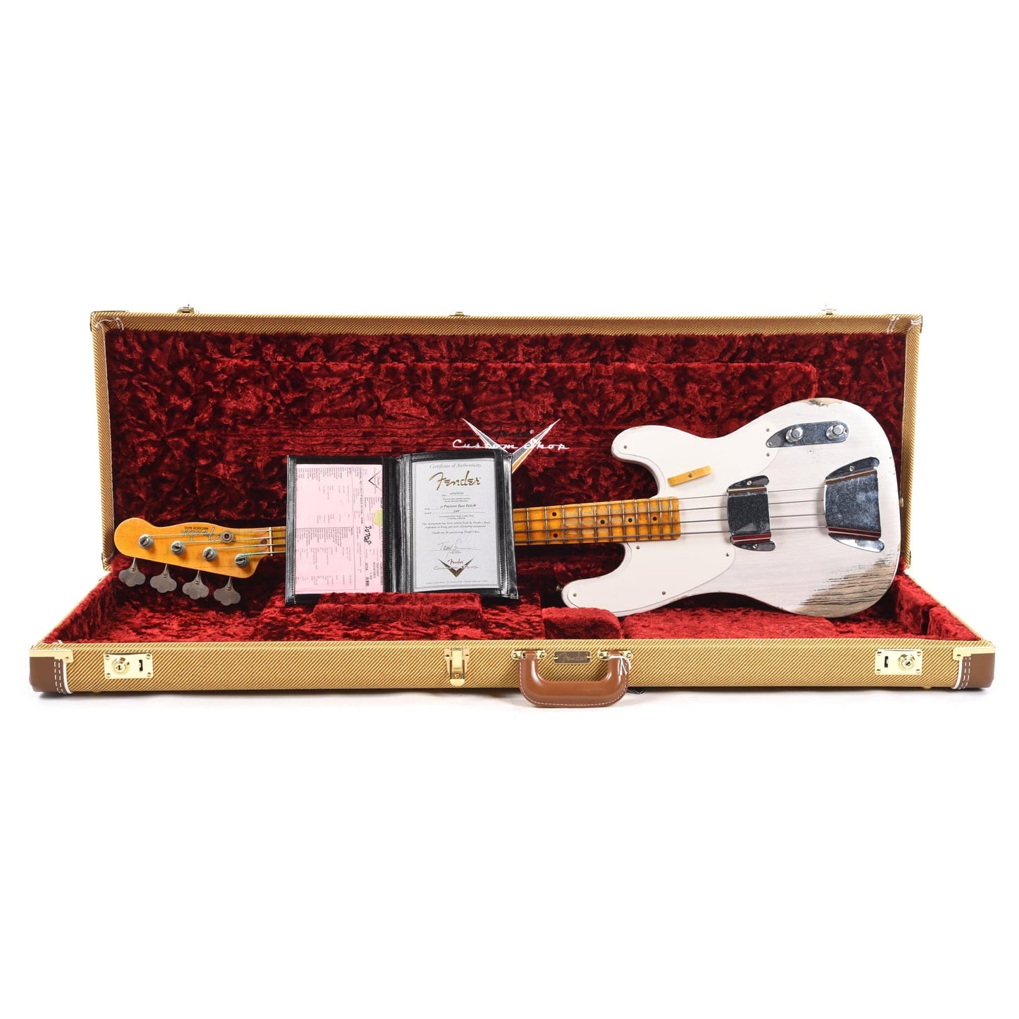 Fender Custom Shop Limited Edition 1951 Precision Bass Heavy Relic Aged White Blonde Bass Guitars / 4-String