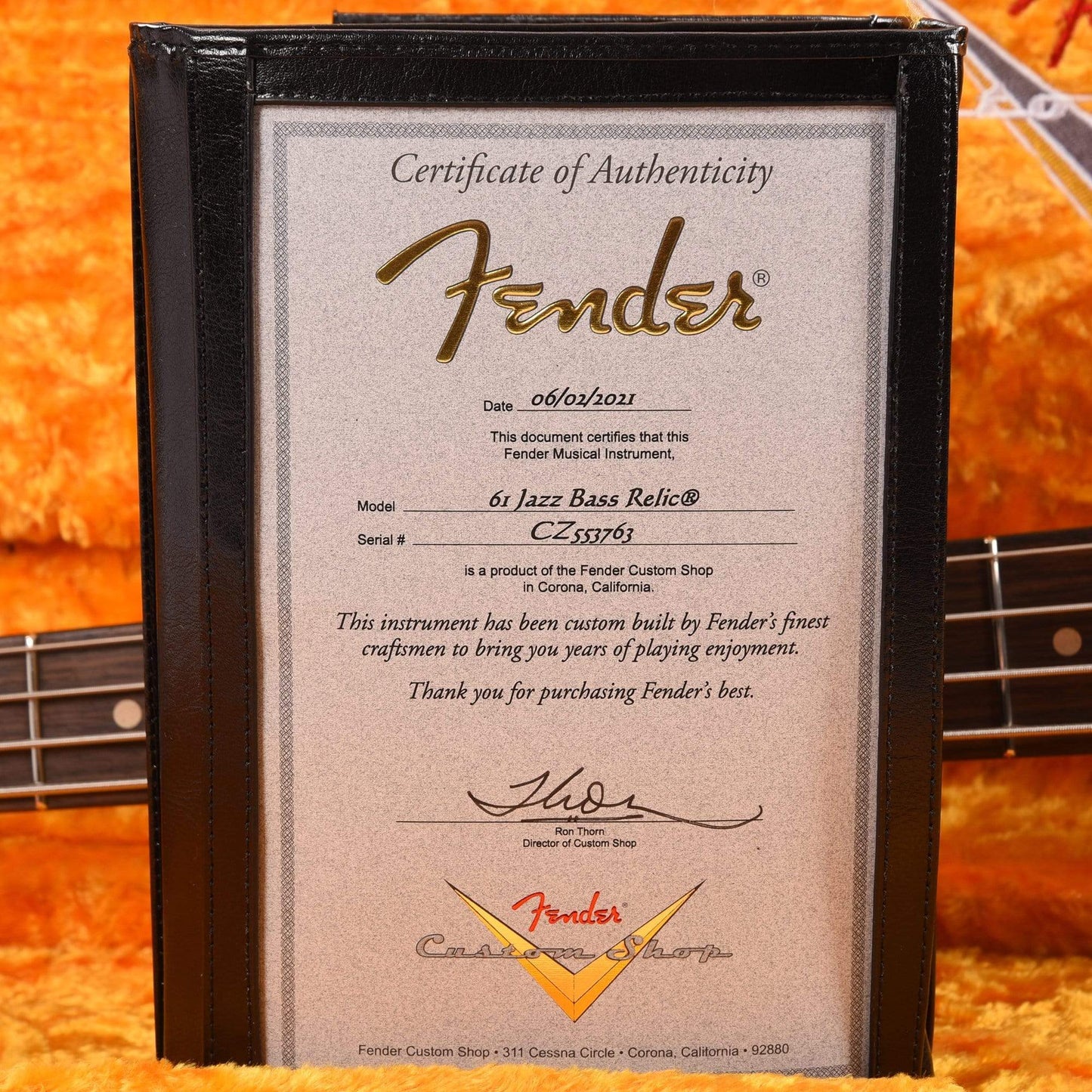 Fender Custom Shop Time Machine 1961 Jazz Bass Heavy Relic Aged Shoreline Gold Bass Guitars / 4-String