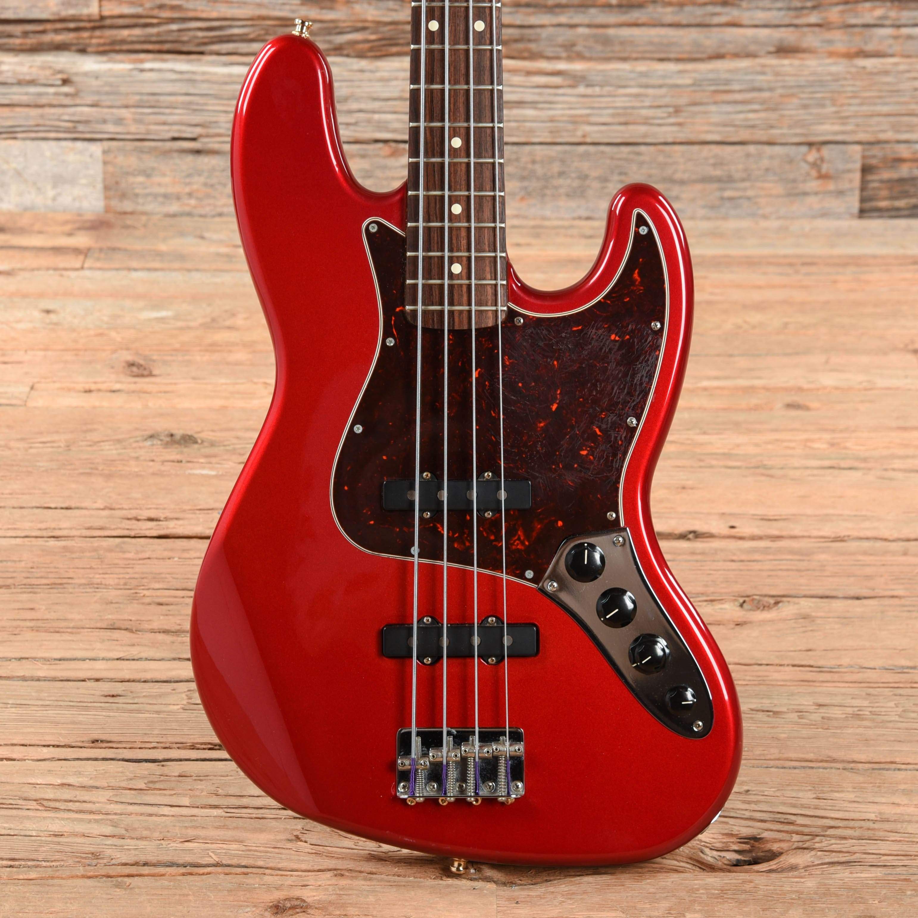 Fender Deluxe Active Jazz Bass Chrome Red 2001 – Chicago Music Exchange