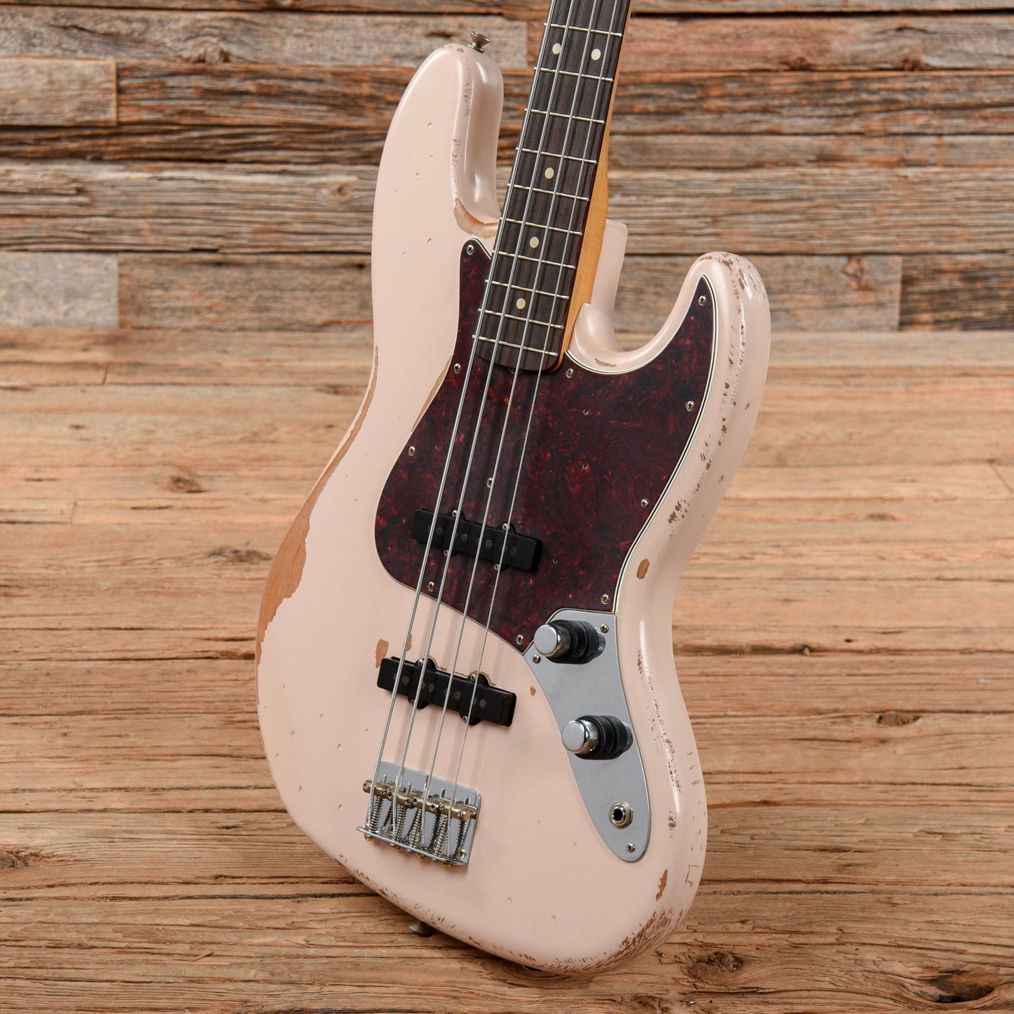 Fender Flea Artist Series Road Worn Signature Jazz Bass Shell Pink 2021 Bass Guitars / 4-String