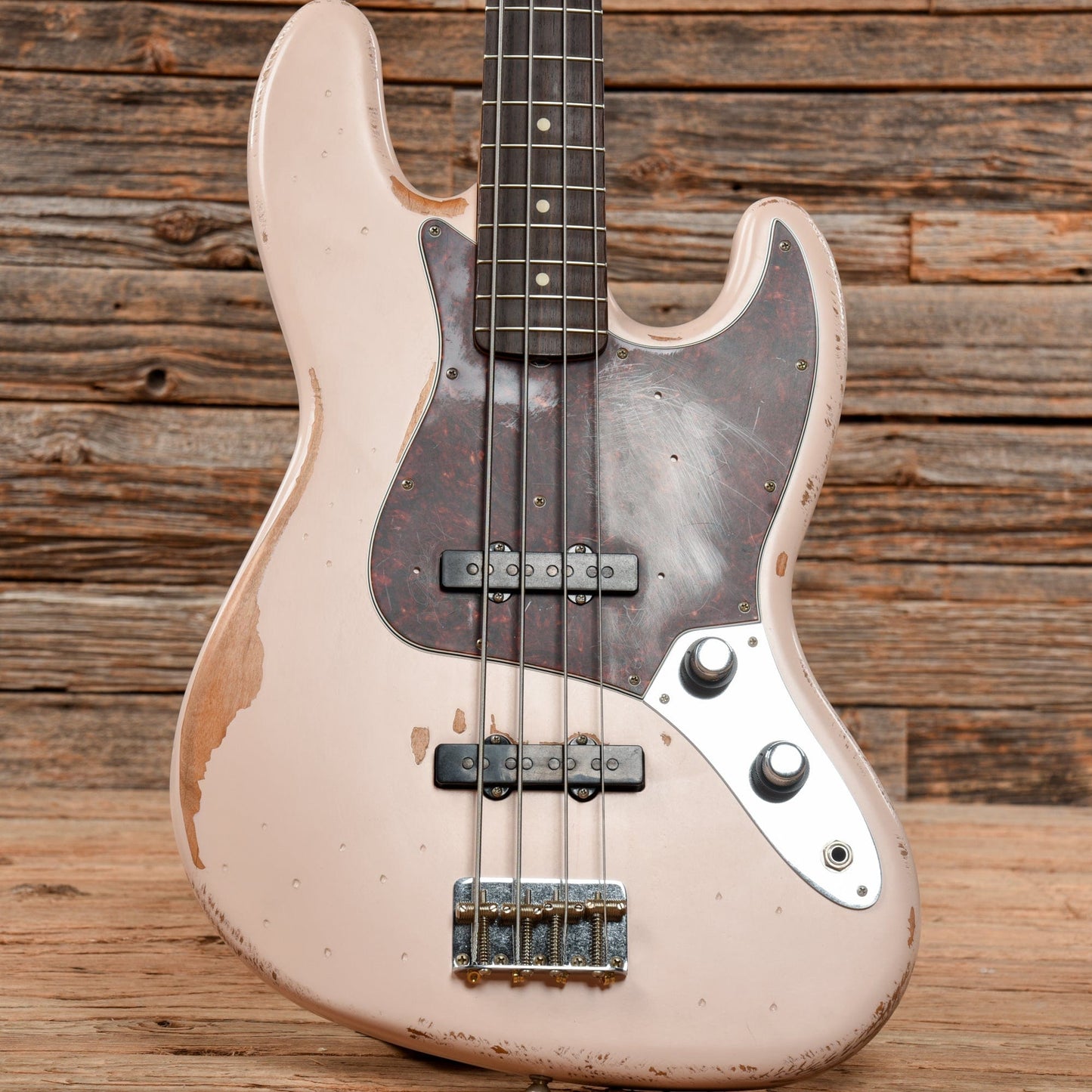 Fender Flea Artist Series Road Worn Signature Jazz Bass Shell Pink 2021 Bass Guitars / 4-String