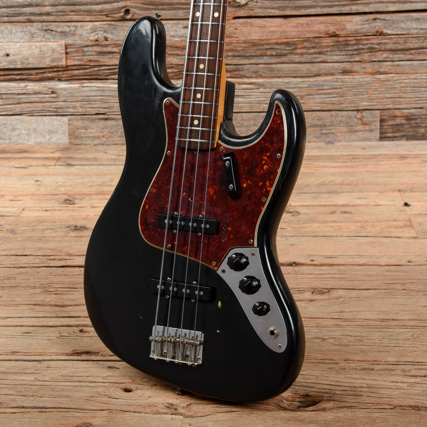 Fender Jazz Bass Black Refin 1966 Bass Guitars / 4-String