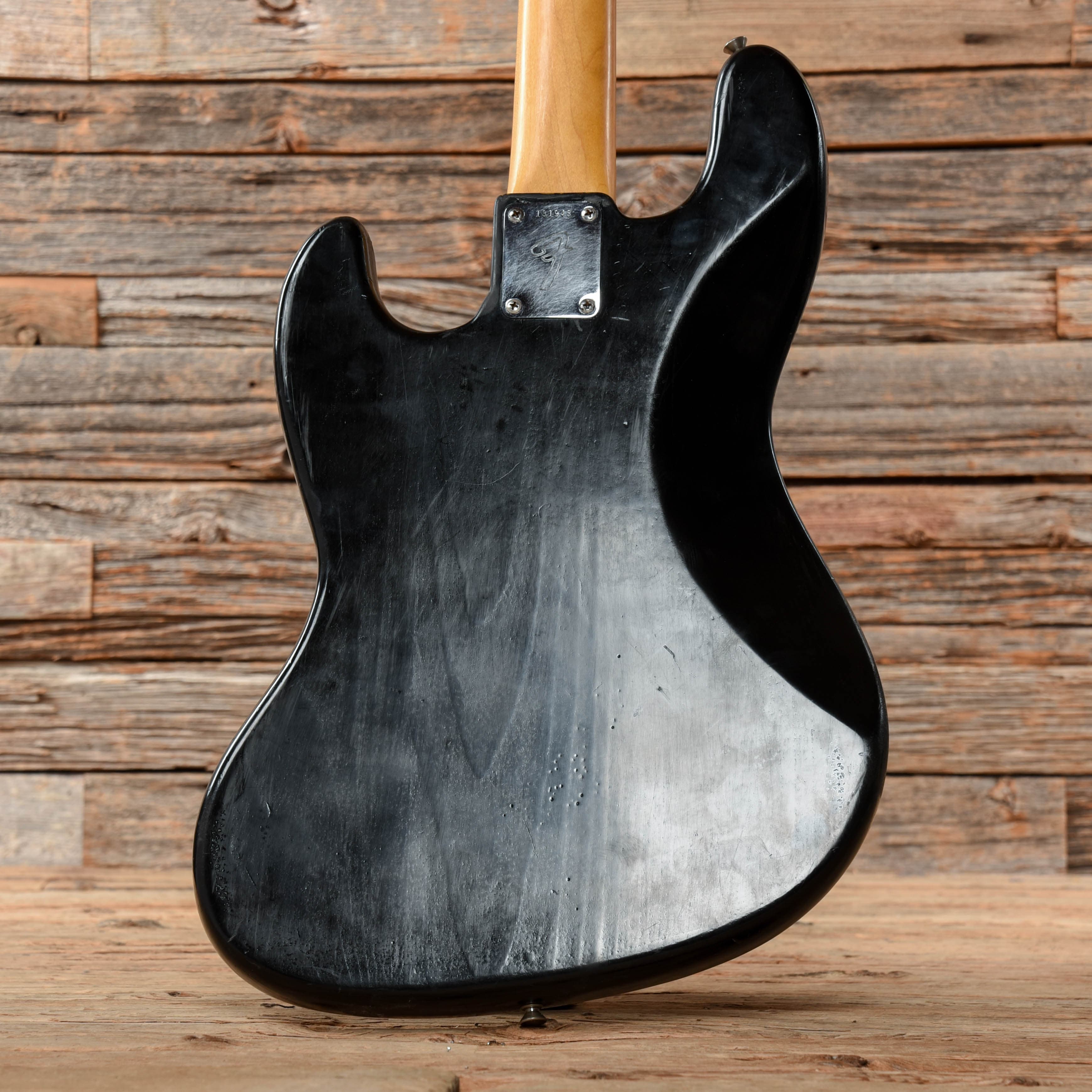 Fender Jazz Bass Black Refin 1966 – Chicago Music Exchange