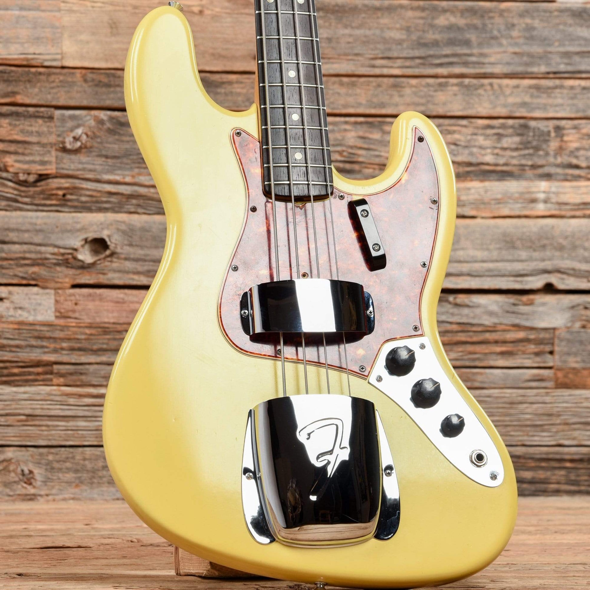 Fender Jazz Bass Olympic White Refin 1965 Bass Guitars / 4-String