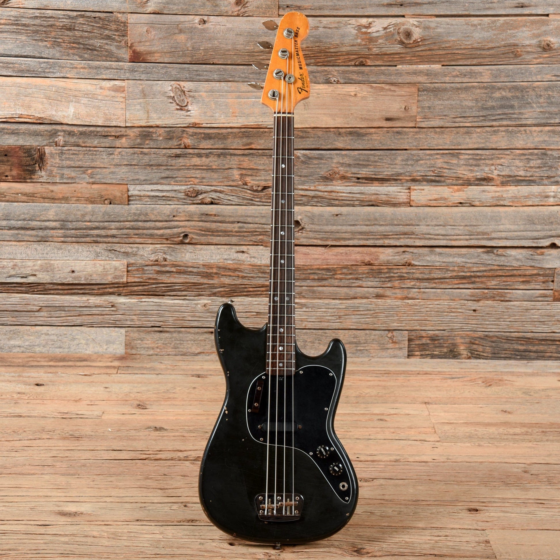 Fender Musicmaster Bass Black 1979 Bass Guitars / 4-String