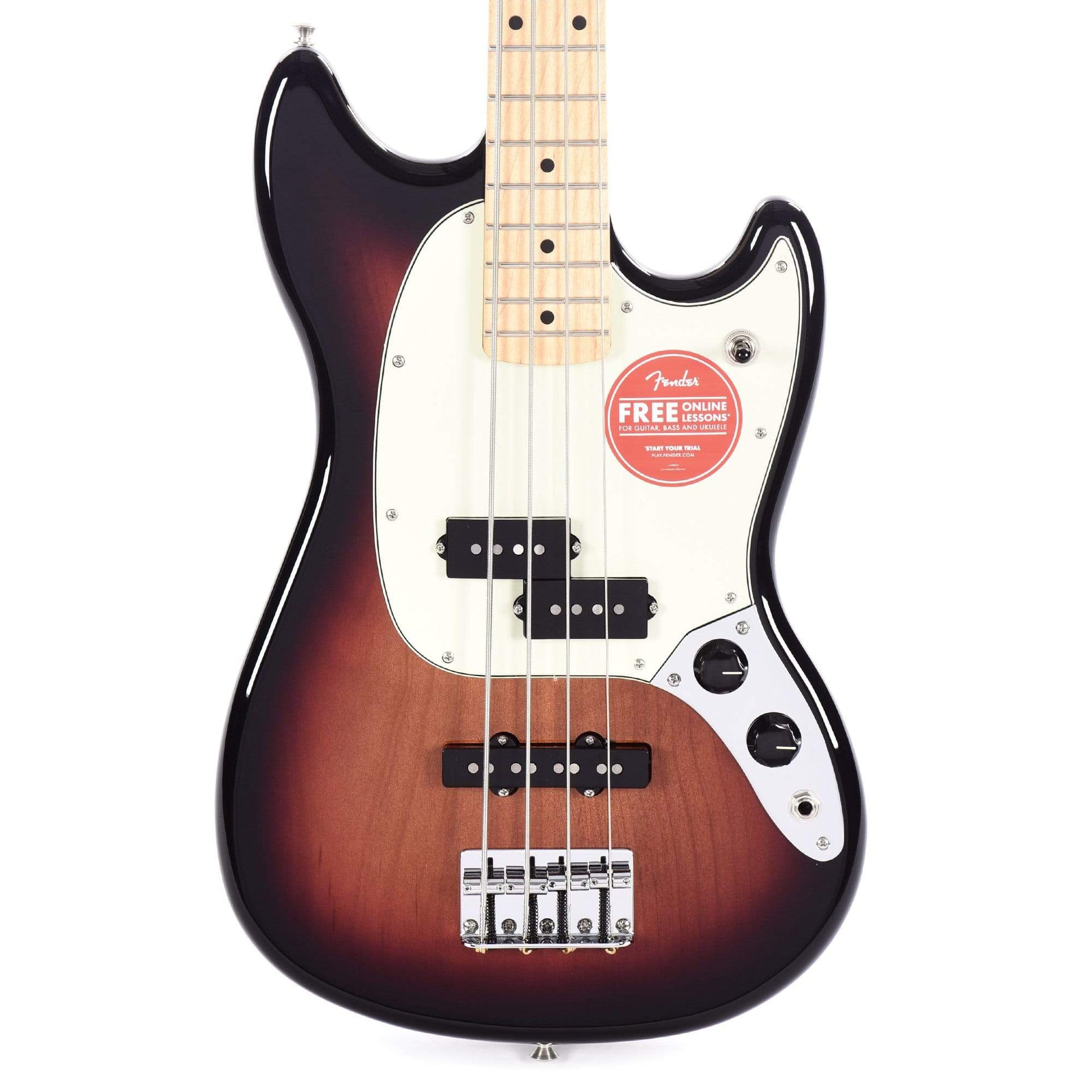 Fender Offset Series Mustang Bass PJ 3-Color Sunburst w/Mint Pickguard Bass Guitars / 4-String