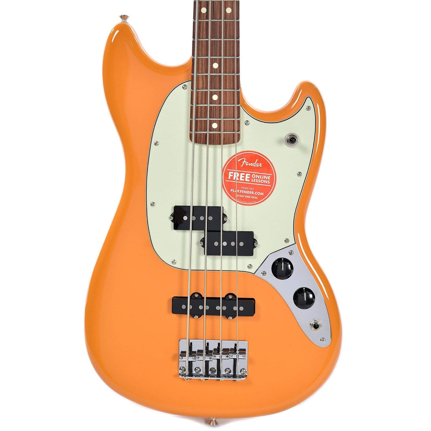 Fender Offset Series Mustang Bass PJ Capri Orange Bass Guitars / 4-String