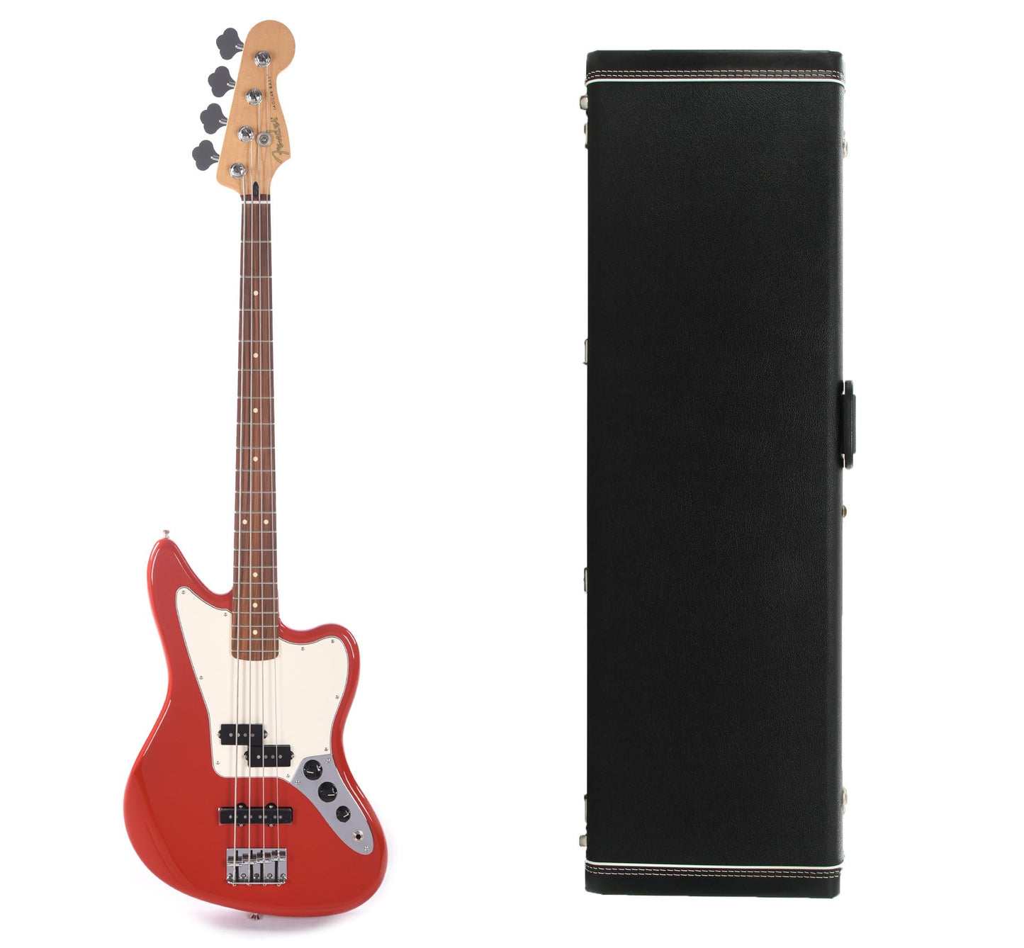 Fender Player Jaguar Bass Sonic Red Bundle w/Fender Black Tolex Hardshell Case Bass Guitars / 4-String