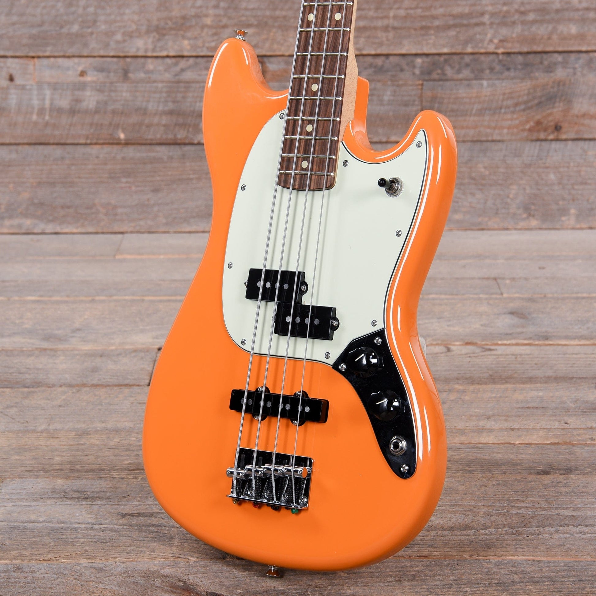 Fender Player Mustang Bass Capri Orange Bass Guitars / 4-String