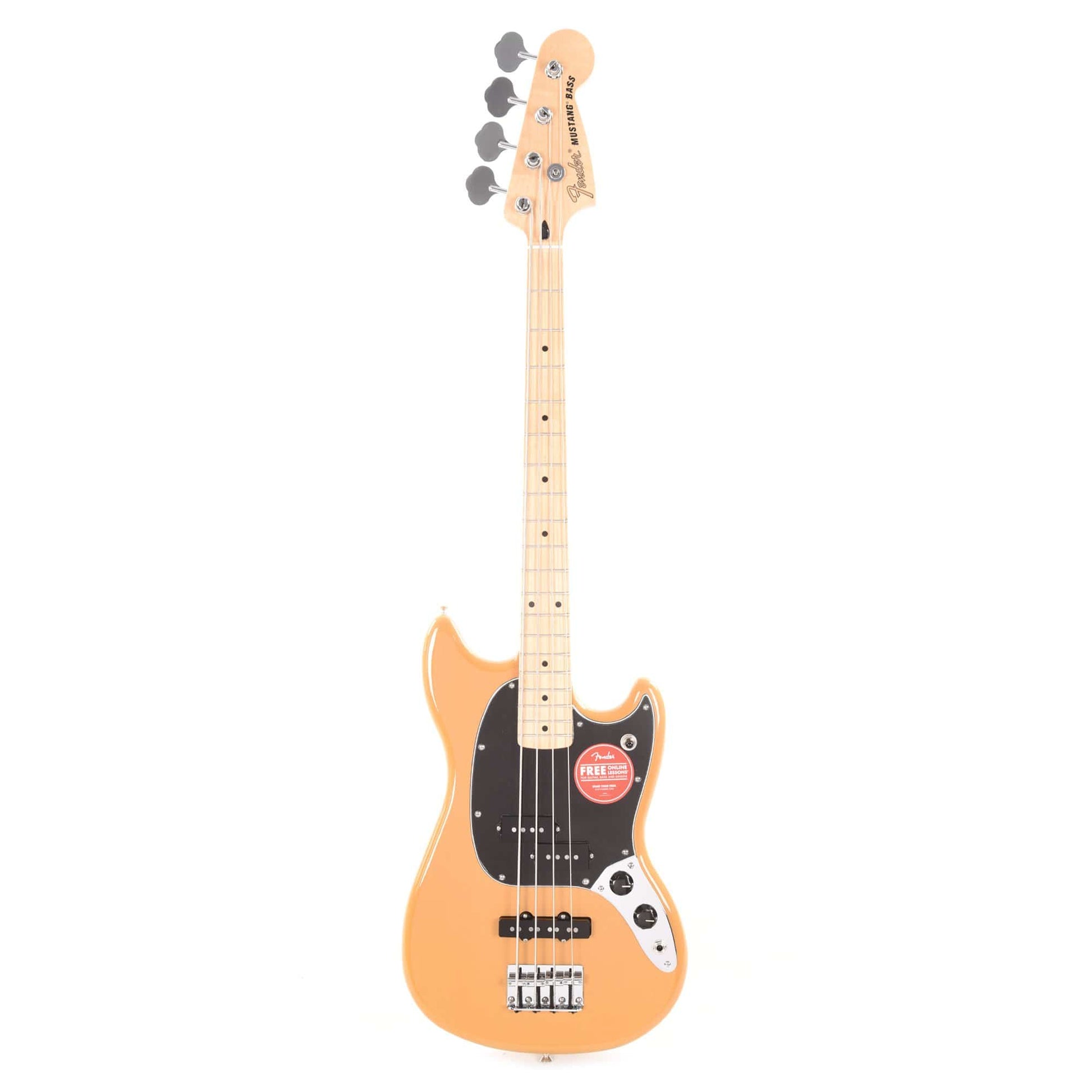 Fender Player Mustang Bass PJ Butterscotch Blonde w/3-Ply Black Pickguard Bass Guitars / 4-String