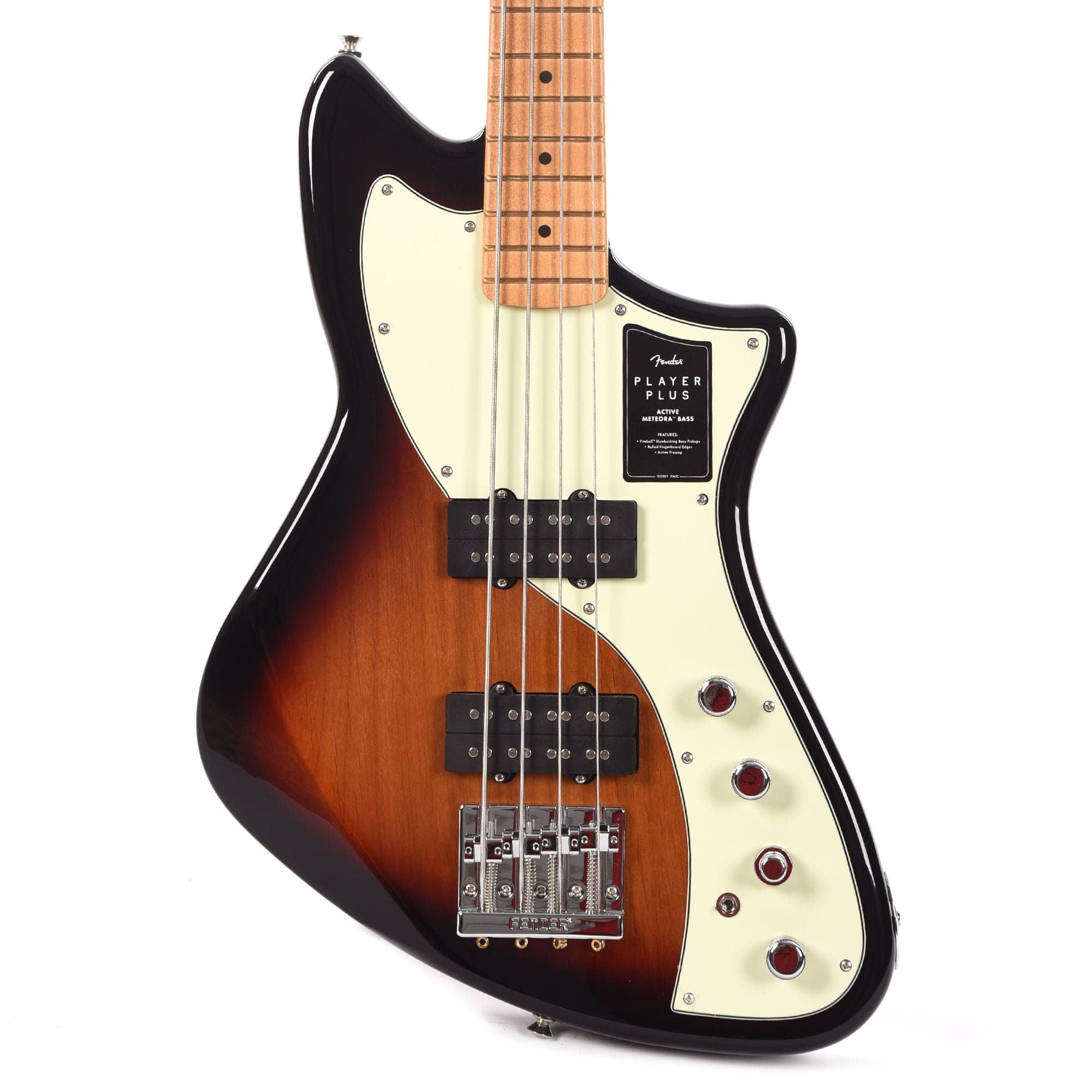 Fender Player Plus Active Meteora Bass 3-Tone Sunburst Bass Guitars / 4-String