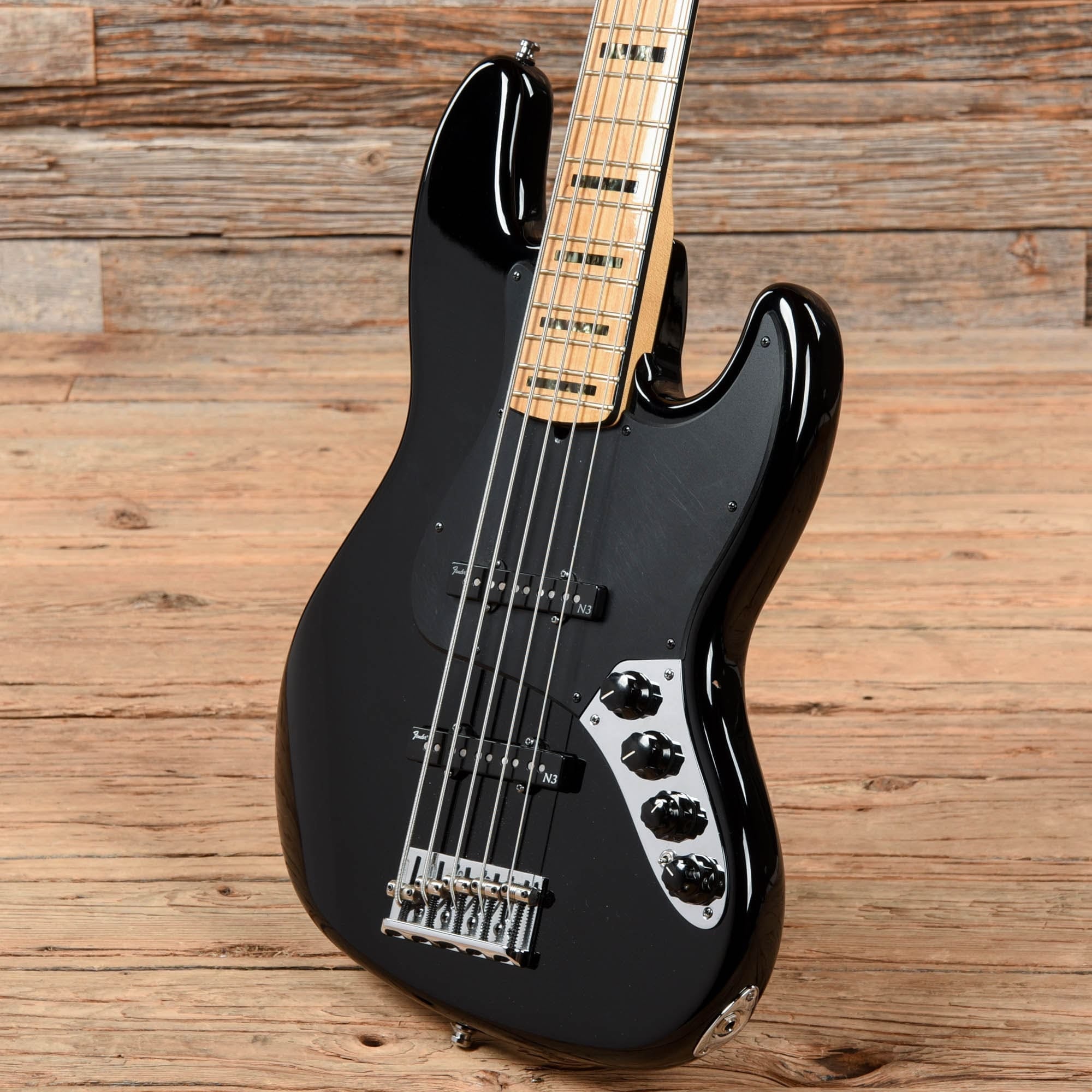 Fender American Deluxe Jazz Bass V Black 2013 – Chicago Music Exchange