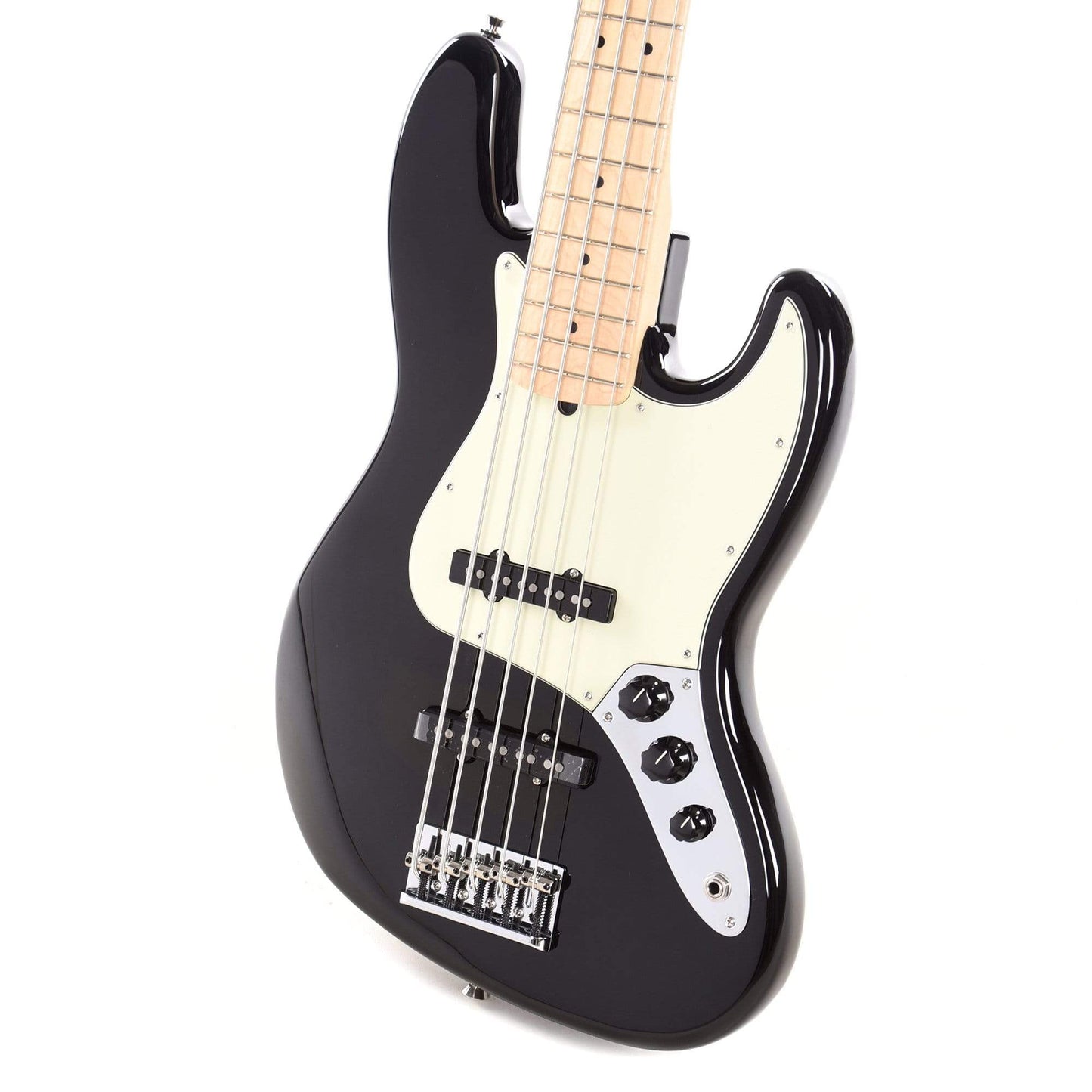 Fender American Pro Jazz Bass V Black w/Mint Pickguard Bass Guitars / 5-String or More