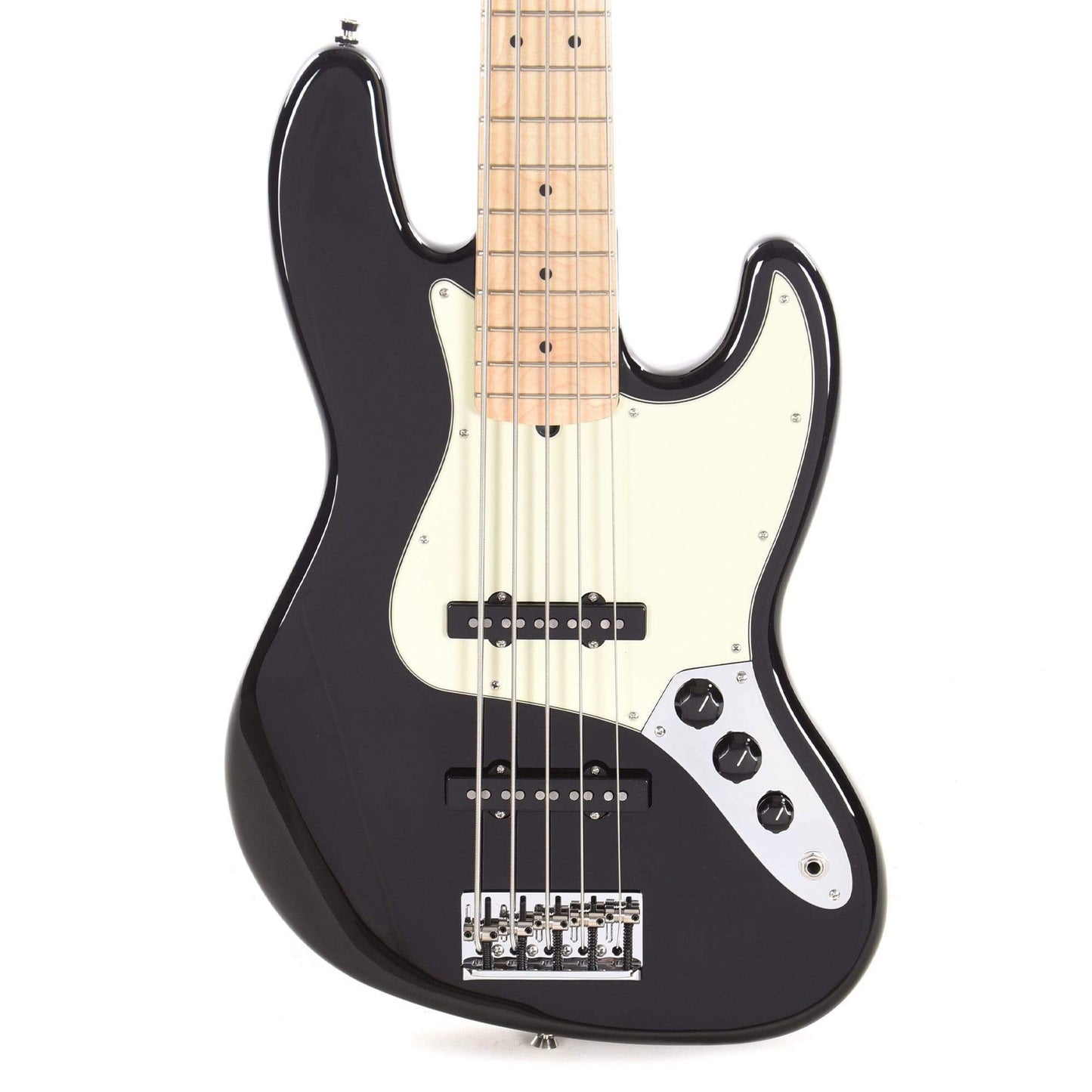 Fender American Pro Jazz Bass V Black w/Mint Pickguard Bass Guitars / 5-String or More