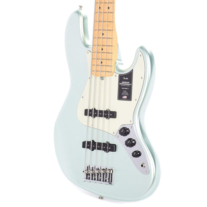 Fender American Professional II Jazz Bass V Mystic Surf Green Bass Guitars / 5-String or More