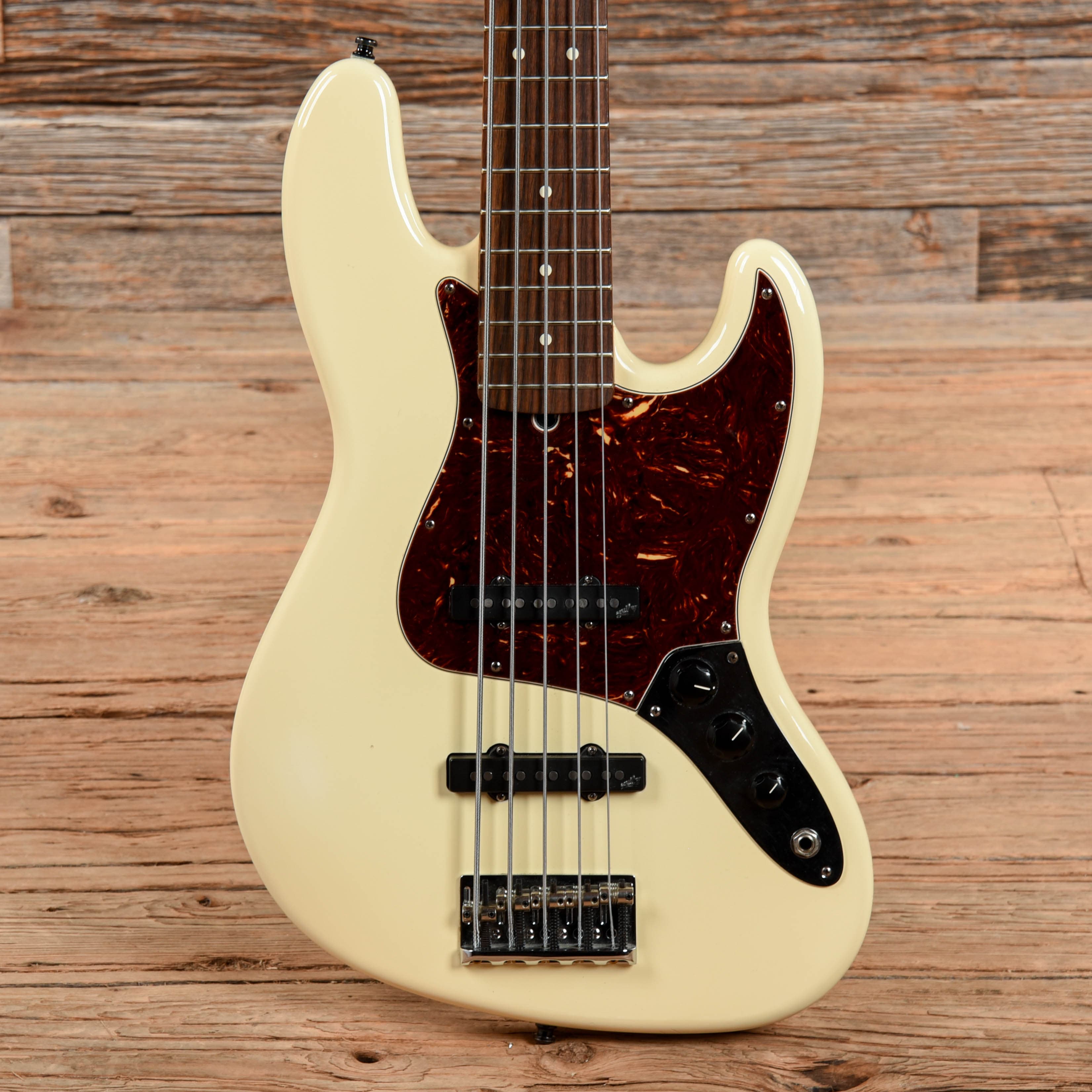 Fender American Standard Jazz Bass V White – Chicago Music Exchange