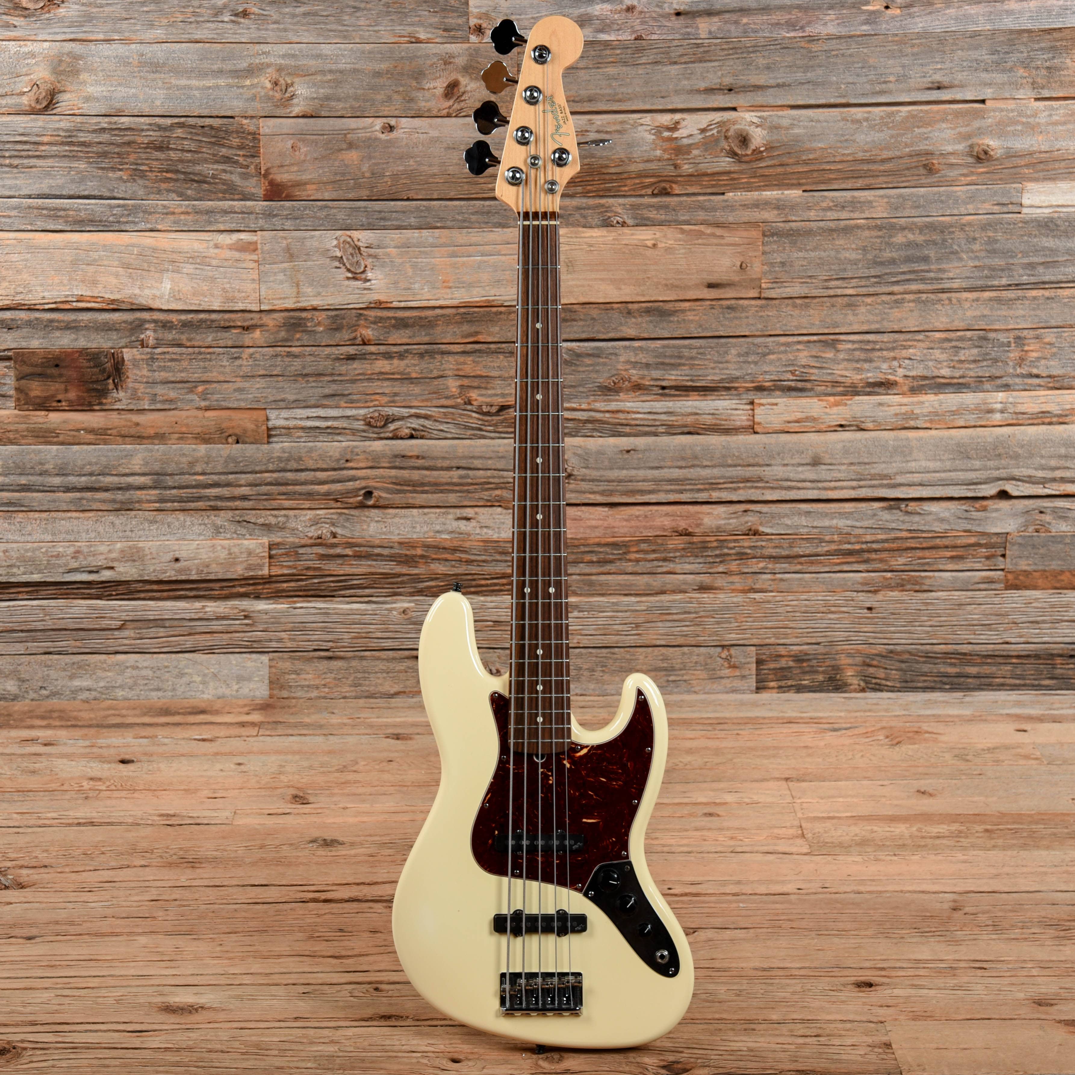 Fender American Standard Jazz Bass V White – Chicago Music Exchange