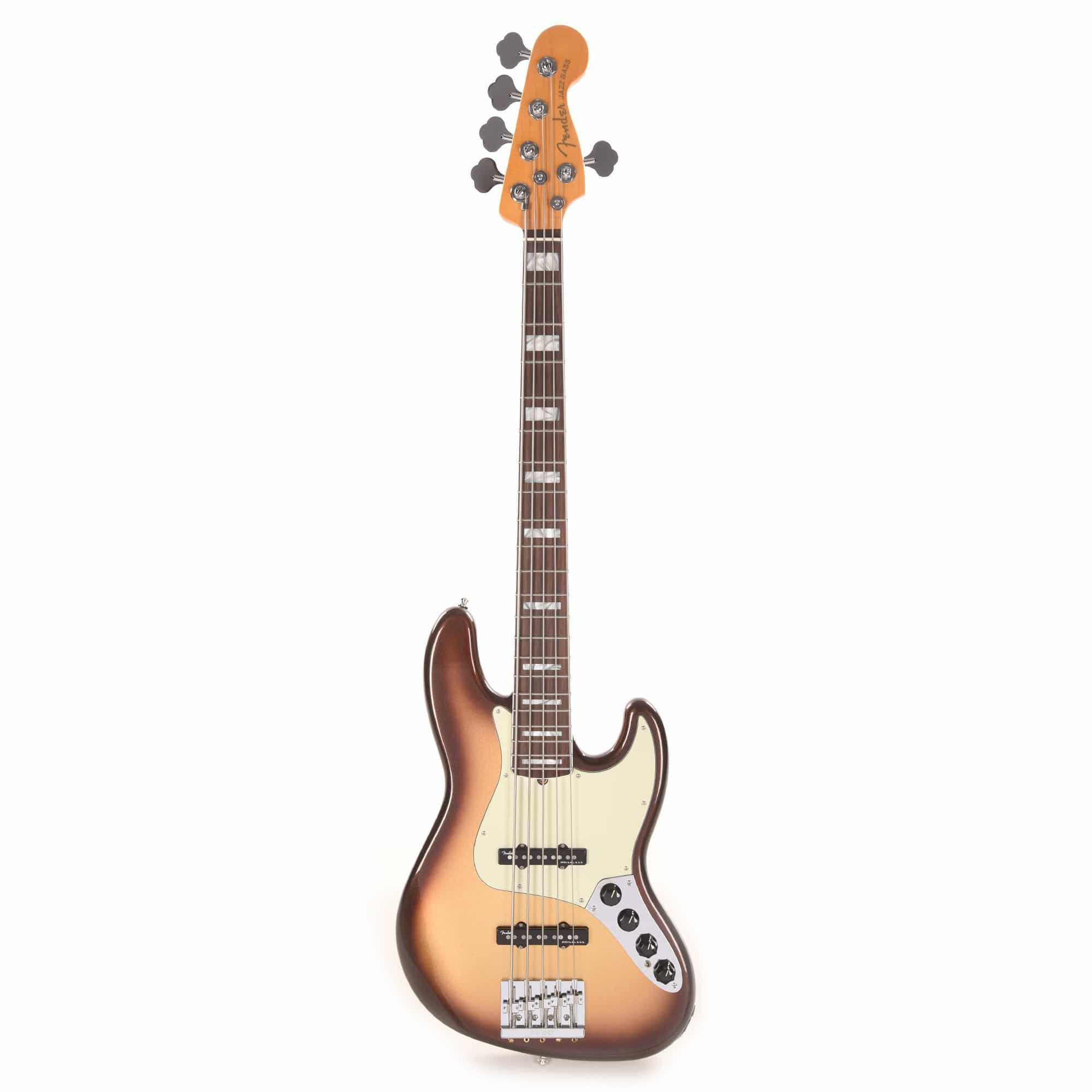 Fender American Ultra Jazz Bass V Mocha Burst Bass Guitars / 5-String or More