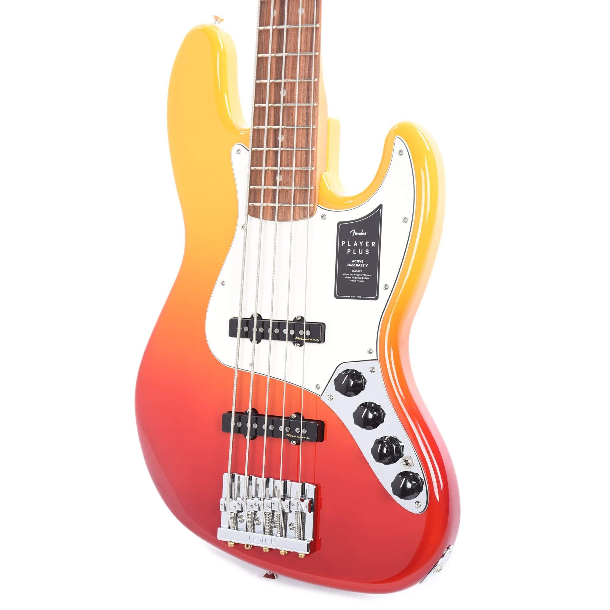 Fender Player Plus Active Jazz Bass V Tequila Sunrise Bass Guitars / 5-String or More