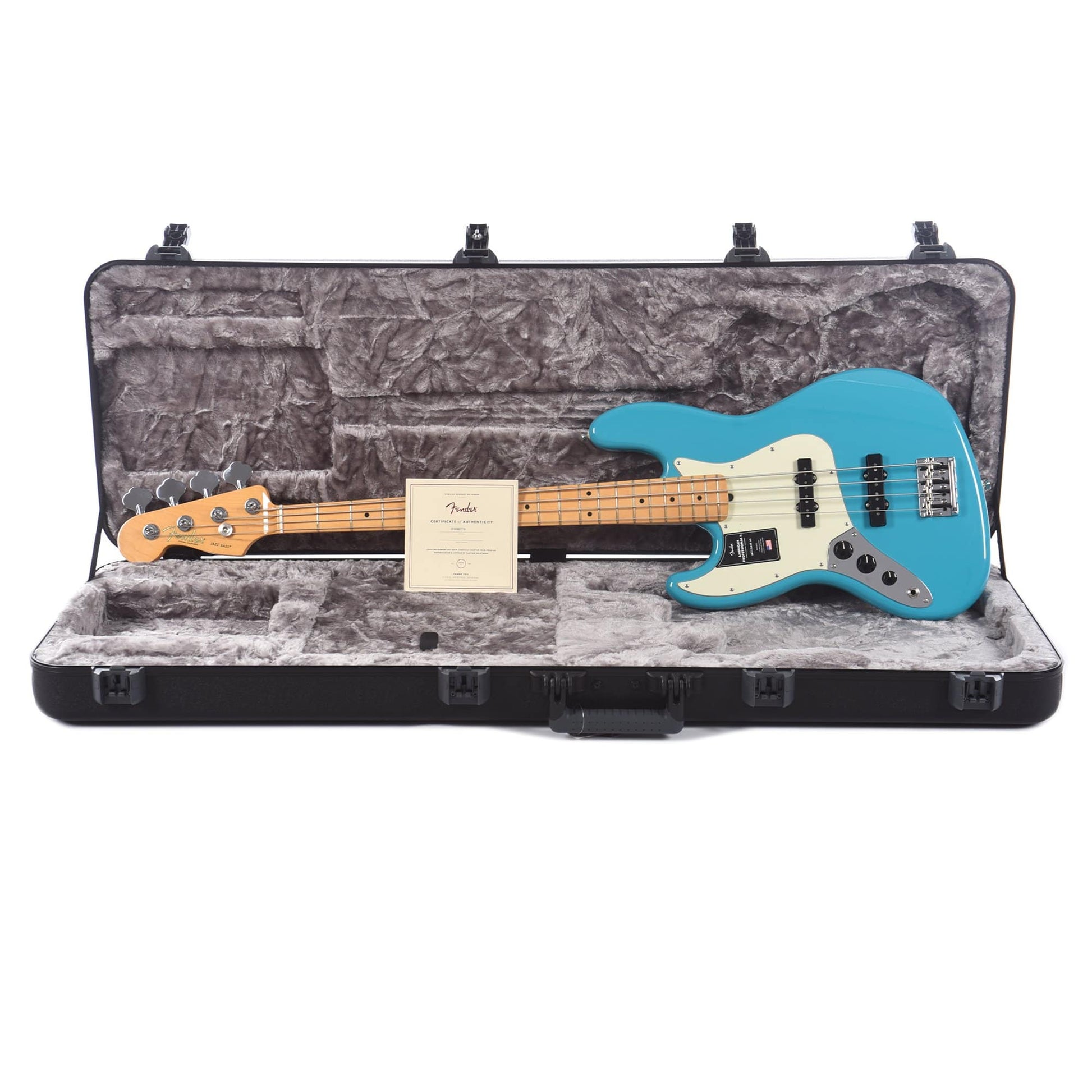 Fender American Professional II Jazz Bass Miami Blue LEFTY Bass Guitars / Left-Handed