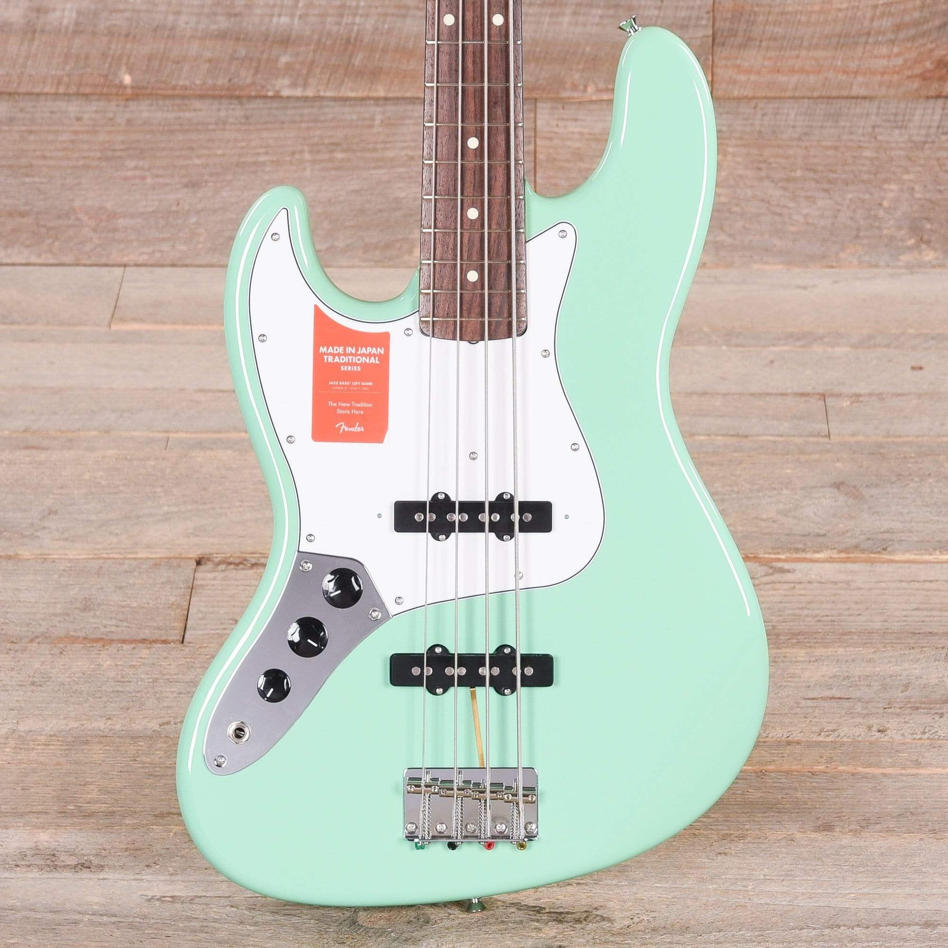 Fender MIJ Traditional 60s Jazz Bass RW Surf Green LEFTY w/Gig Bag Bass Guitars / Left-Handed