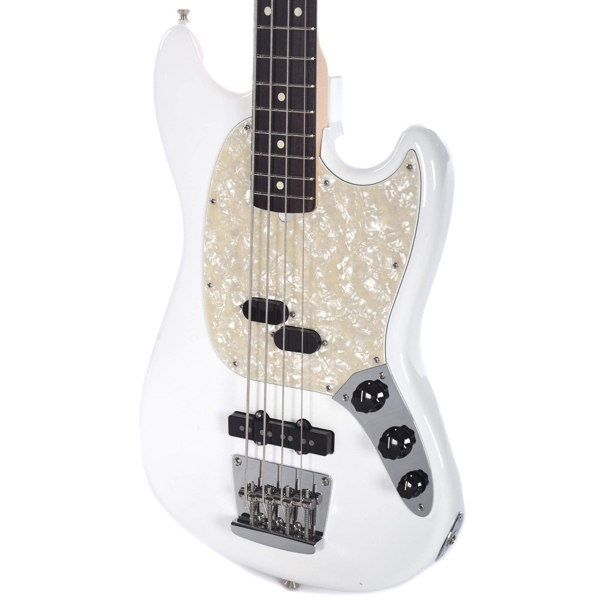 Fender American Performer Mustang Bass Arctic White Bass Guitars / Short Scale