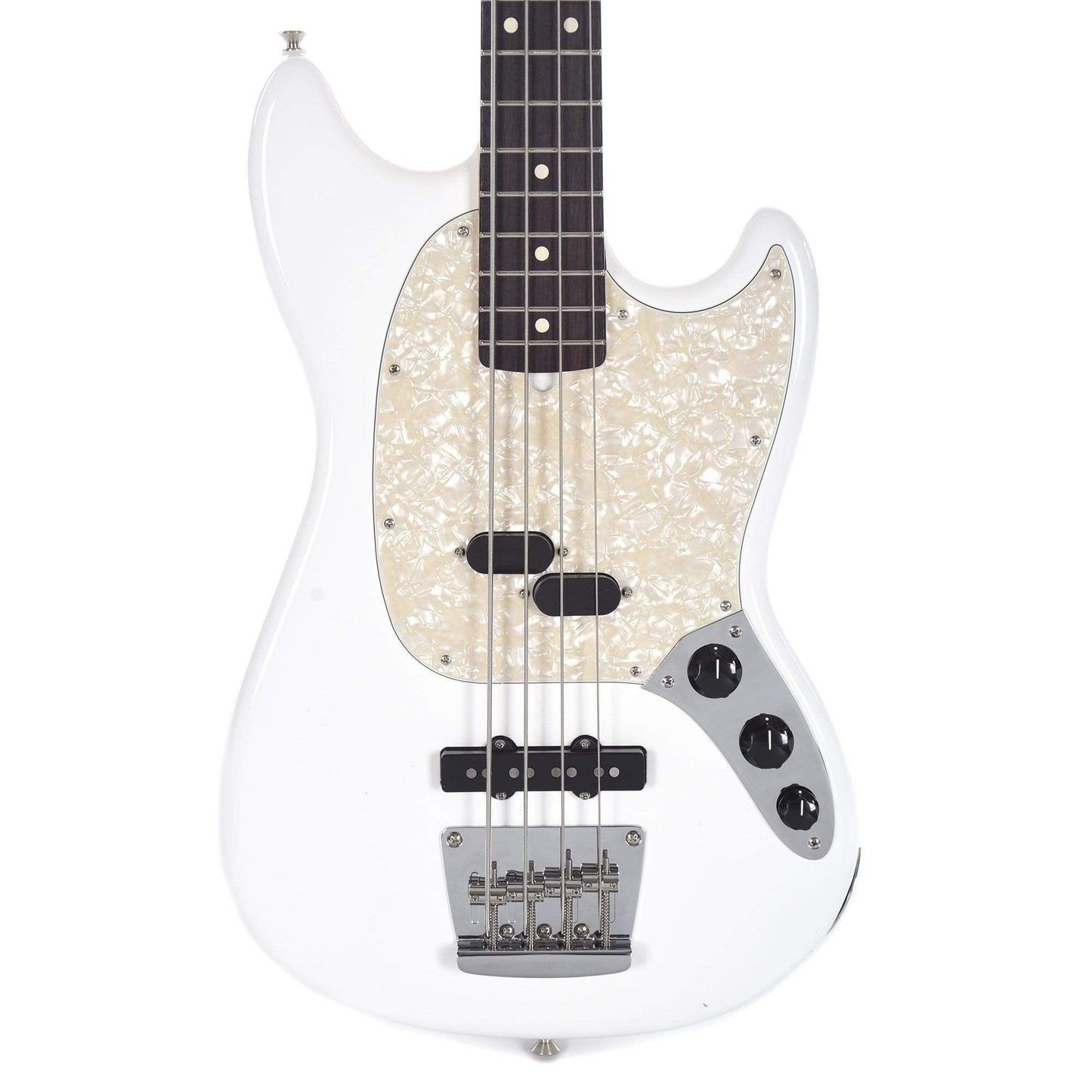 Fender American Performer Mustang Bass Arctic White Bass Guitars / Short Scale