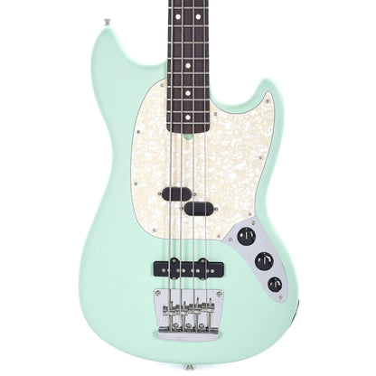 Fender American Performer Mustang Bass Satin Surf Green Bass Guitars / Short Scale