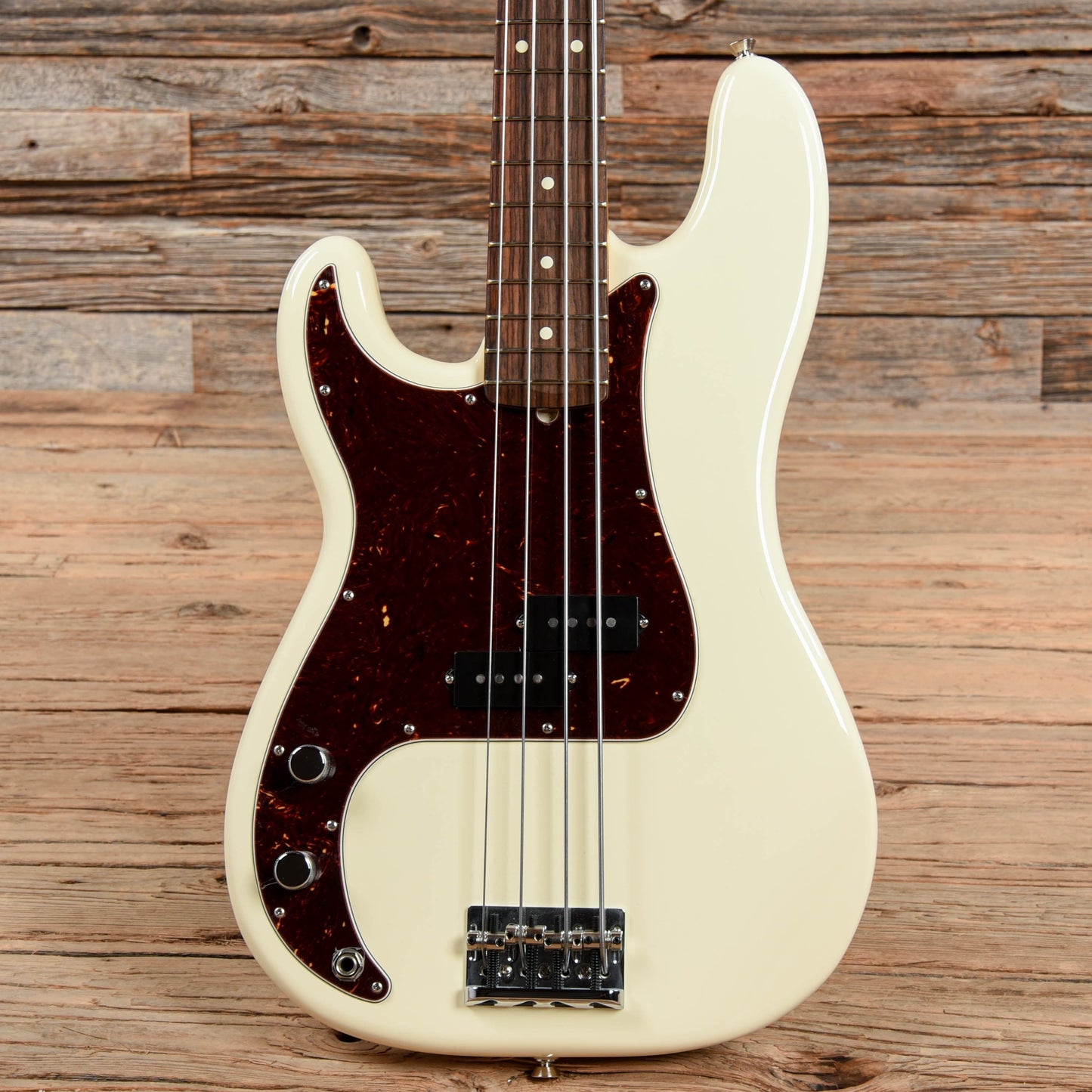 Fender American Pro II Precision Bass Olympic White 2021 LEFTY Bass Guitars / Short Scale