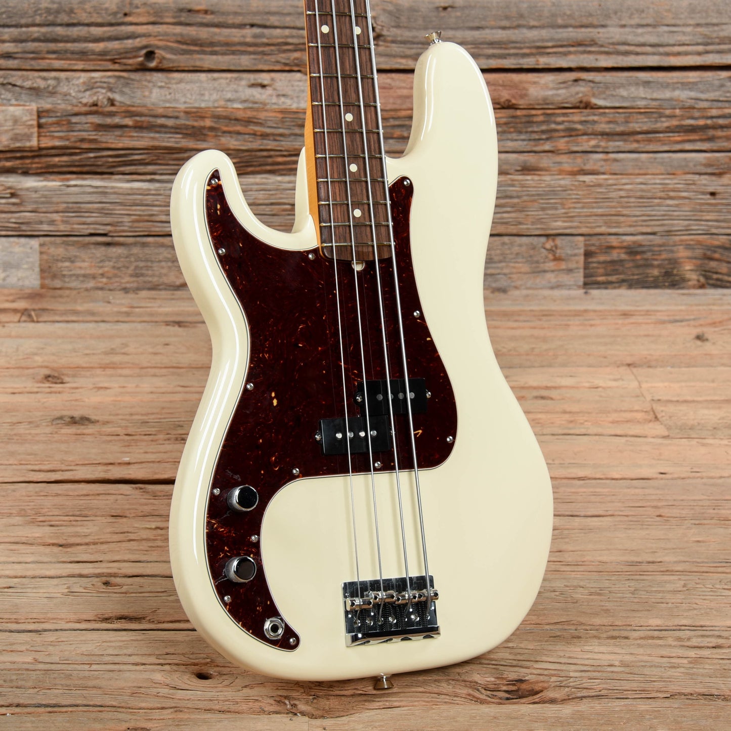 Fender American Pro II Precision Bass Olympic White 2021 LEFTY Bass Guitars / Short Scale