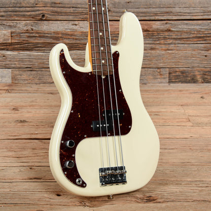 Fender American Pro II Precision Bass Olympic White 2021 LEFTY Bass Guitars / Short Scale