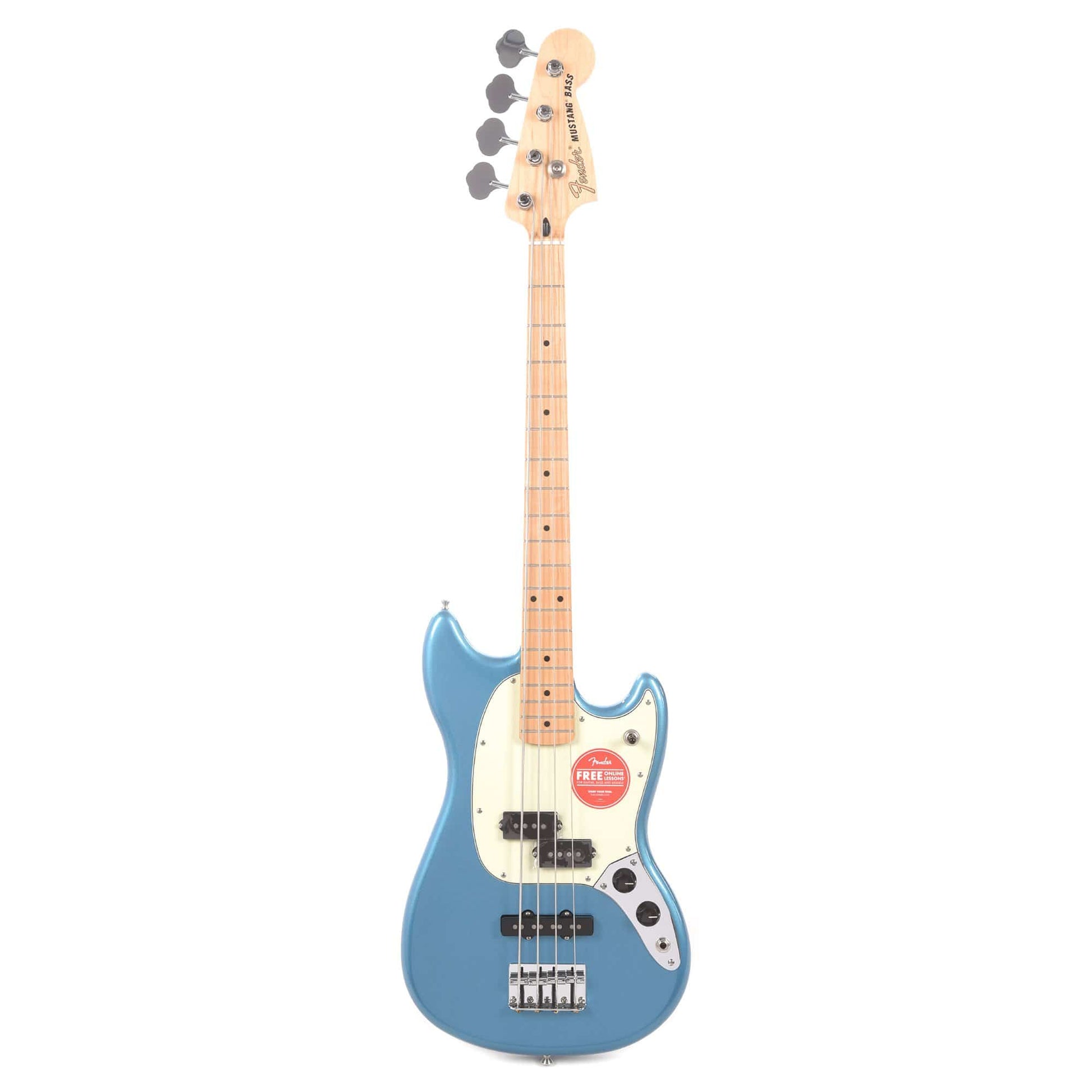 Fender Player Mustang Bass PJ Lake Placid Blue w/3-Ply Mint Pickguard Bass Guitars / Short Scale