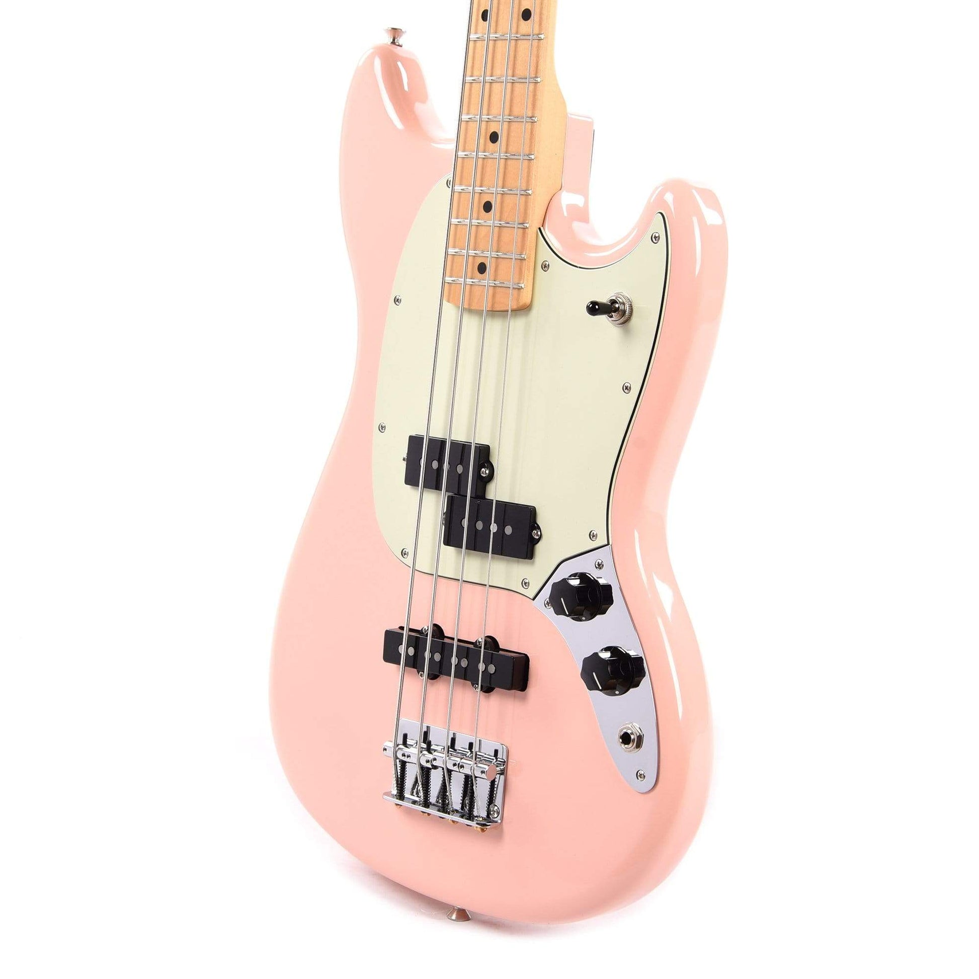 Fender Player Mustang Bass PJ Shell Pink w/Mint Pickguard Bass Guitars / Short Scale