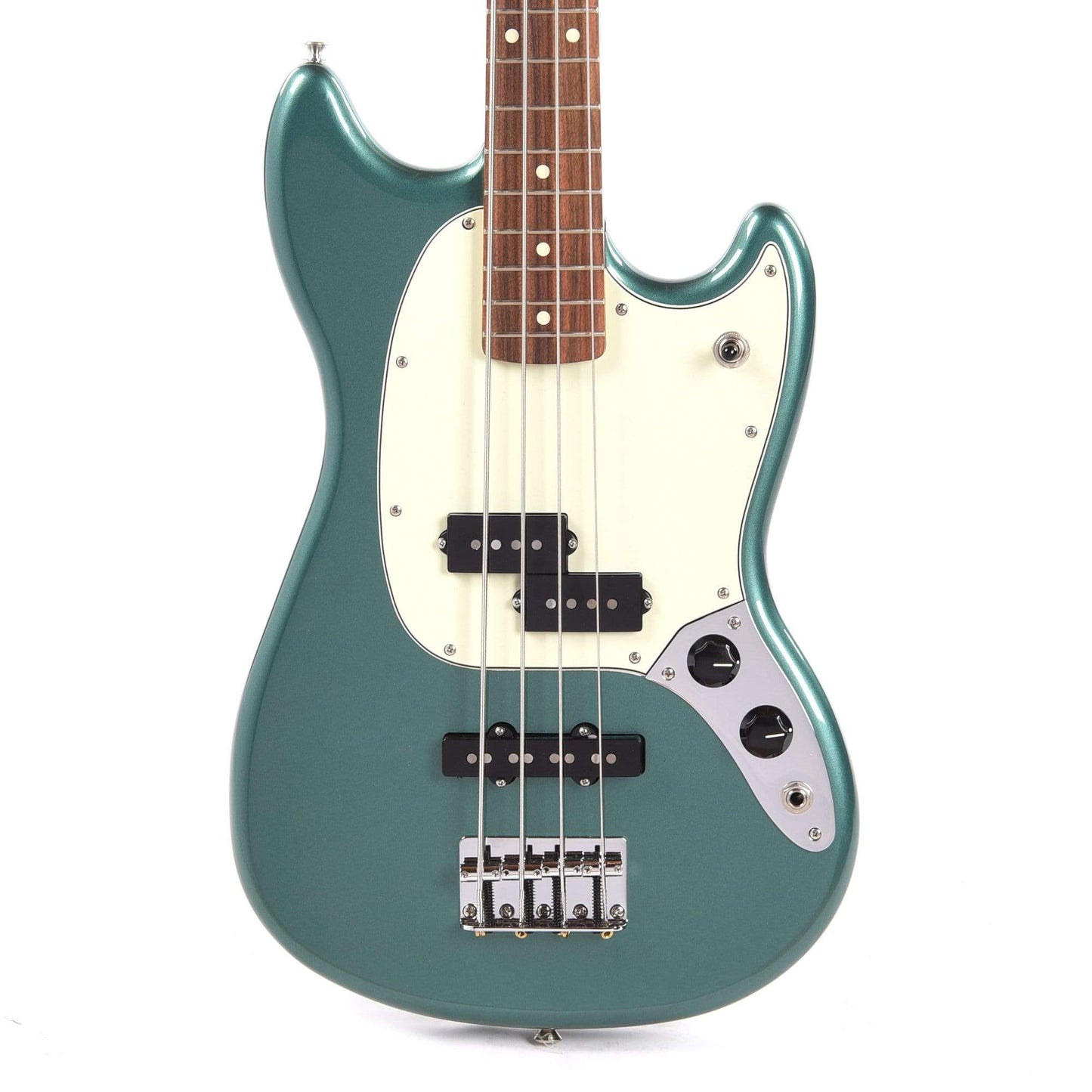 Fender Player Mustang Bass PJ Sherwood Green w/3-Ply Mint Pickguard Bass Guitars / Short Scale