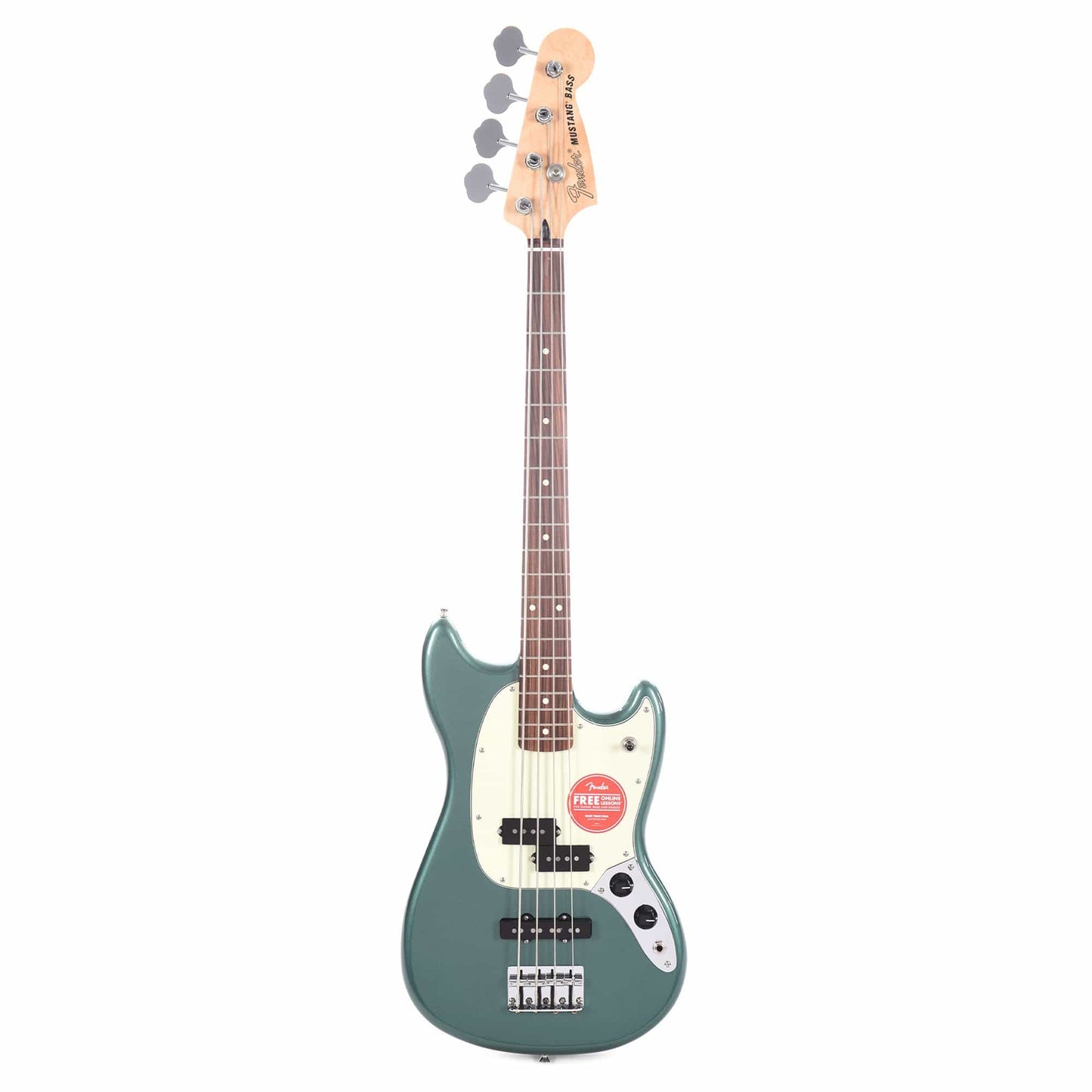 Fender Player Mustang Bass PJ Sherwood Green w/3-Ply Mint Pickguard Bass Guitars / Short Scale