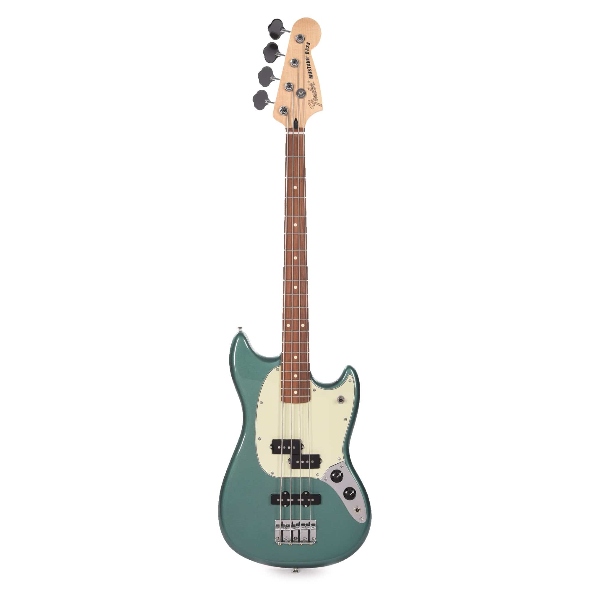 Fender Player Mustang Bass PJ Sherwood Green w/3-Ply Mint Pickguard ...