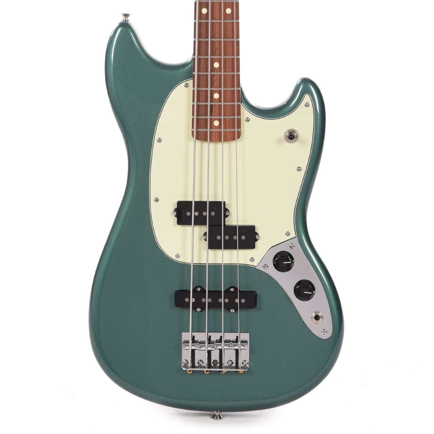 Fender Player Mustang Bass PJ Sherwood Green w/3-Ply Mint Pickguard Bass Guitars / Short Scale