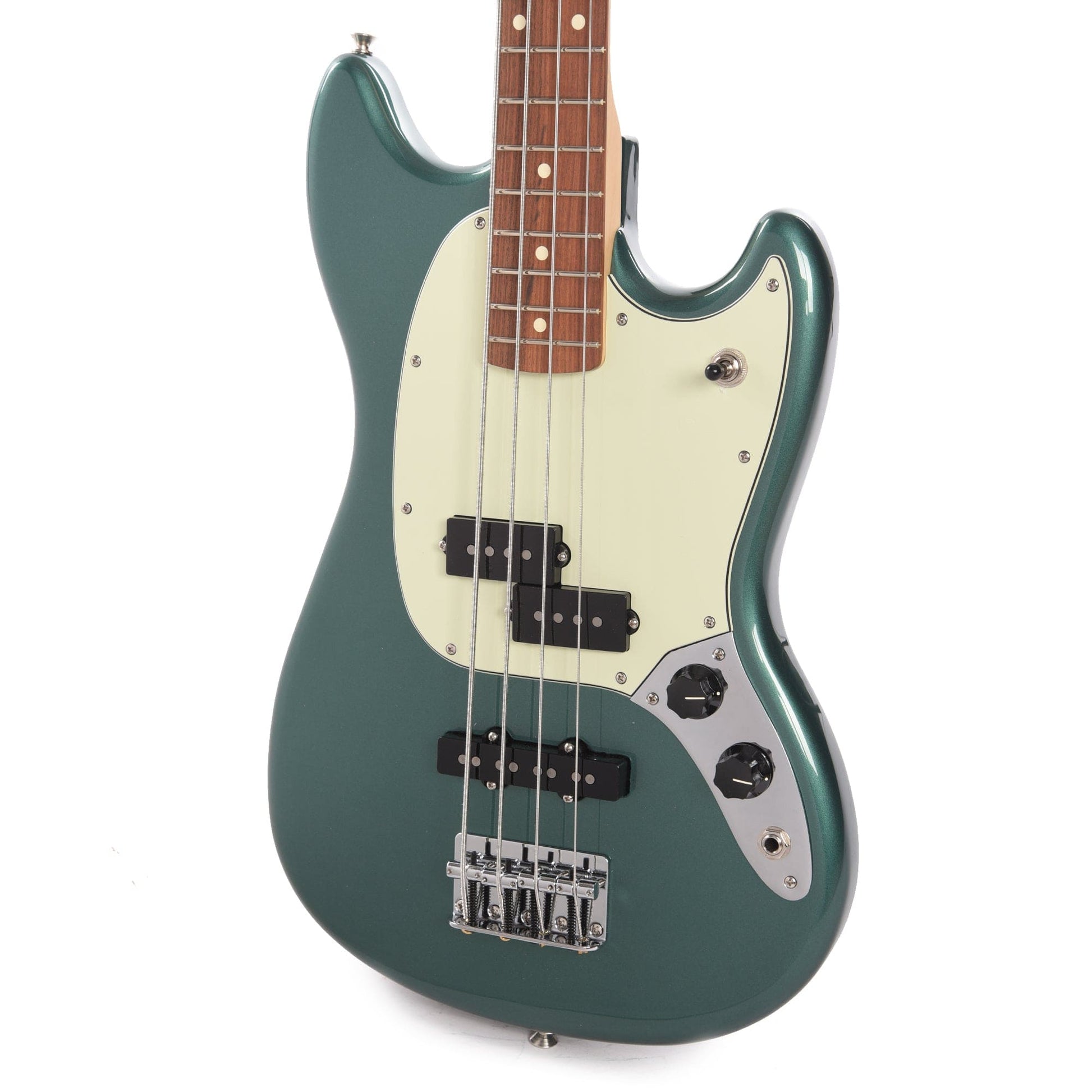 Fender Player Mustang Bass PJ Sherwood Green w/3-Ply Mint Pickguard Bass Guitars / Short Scale