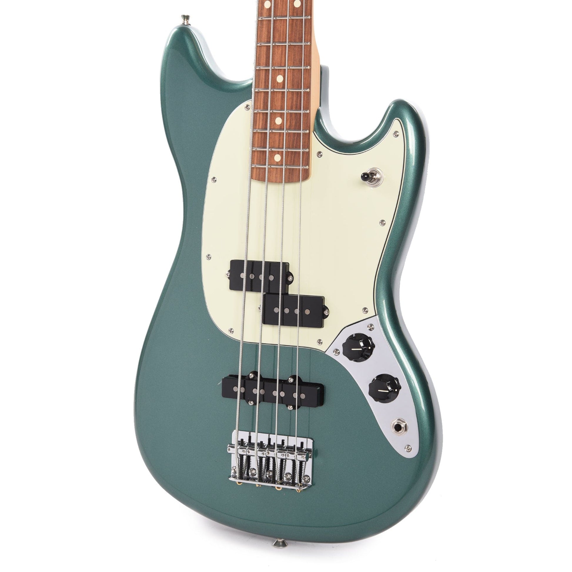 Fender Player Mustang Bass PJ Sherwood Green w/3-Ply Mint Pickguard Bass Guitars / Short Scale