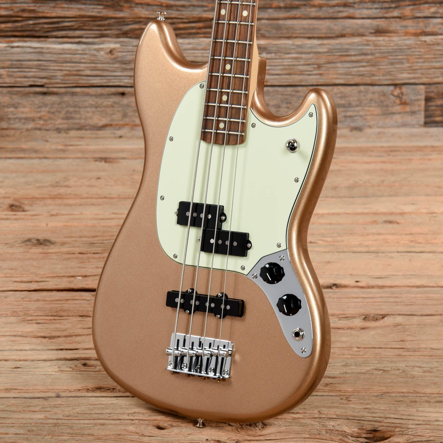 Fender Player Mustang PJ Bass Firemist Gold 2021 Bass Guitars / Short Scale